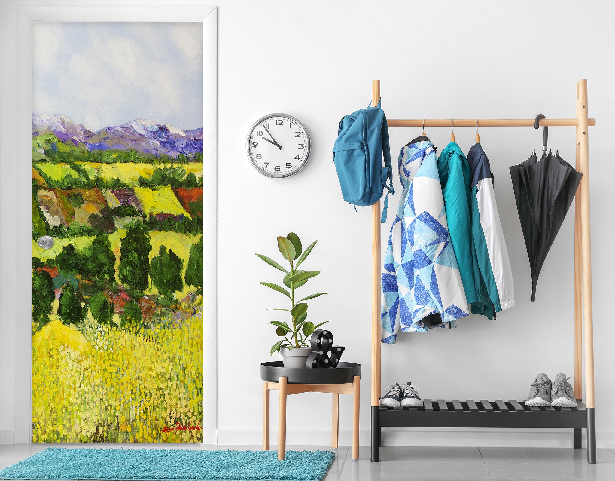 3D Yellow Grass Forest Painting 93131 Allan P. Friedlander Door Mural