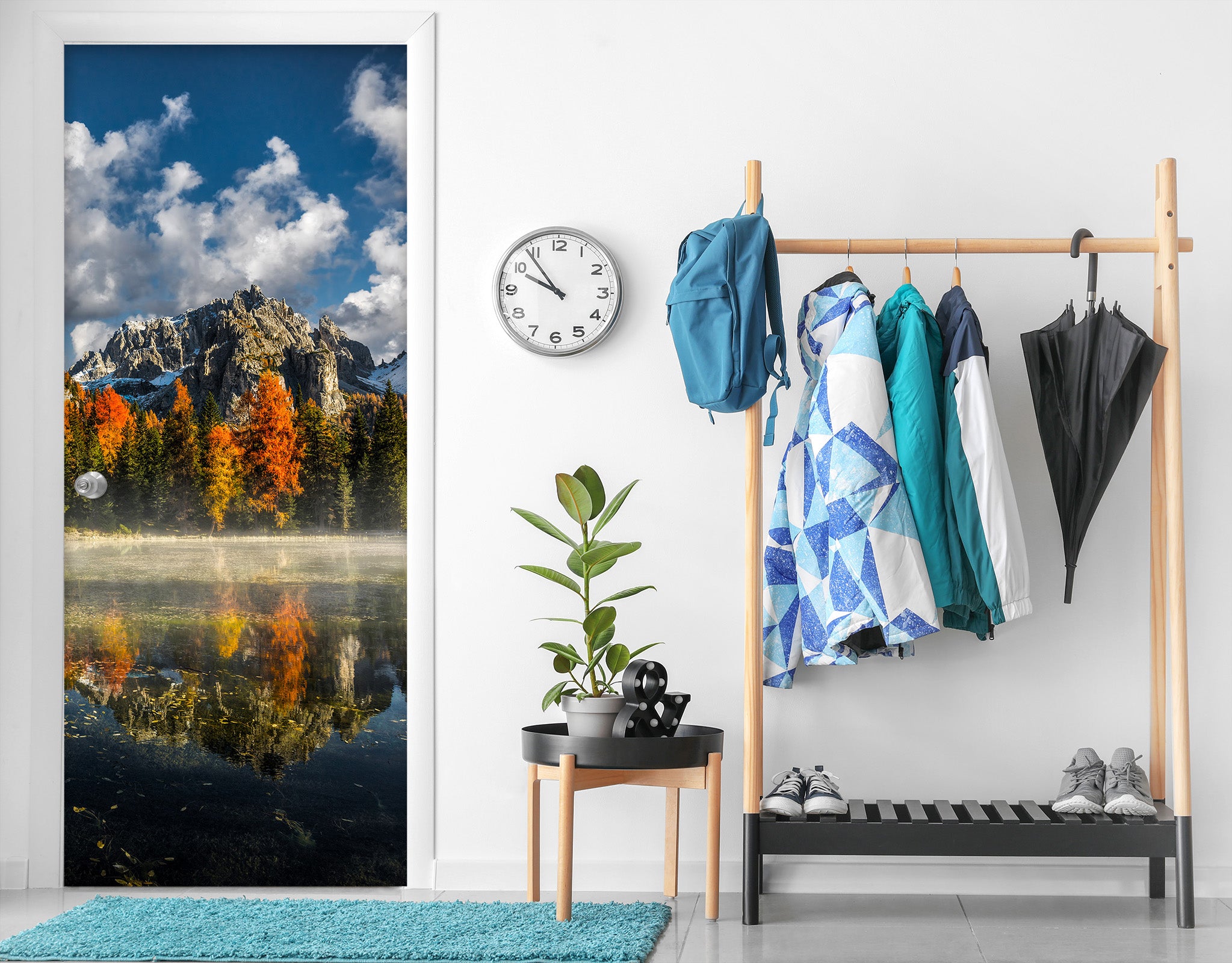 3D Sky Forest Lake 119227 Marco Carmassi Door Mural