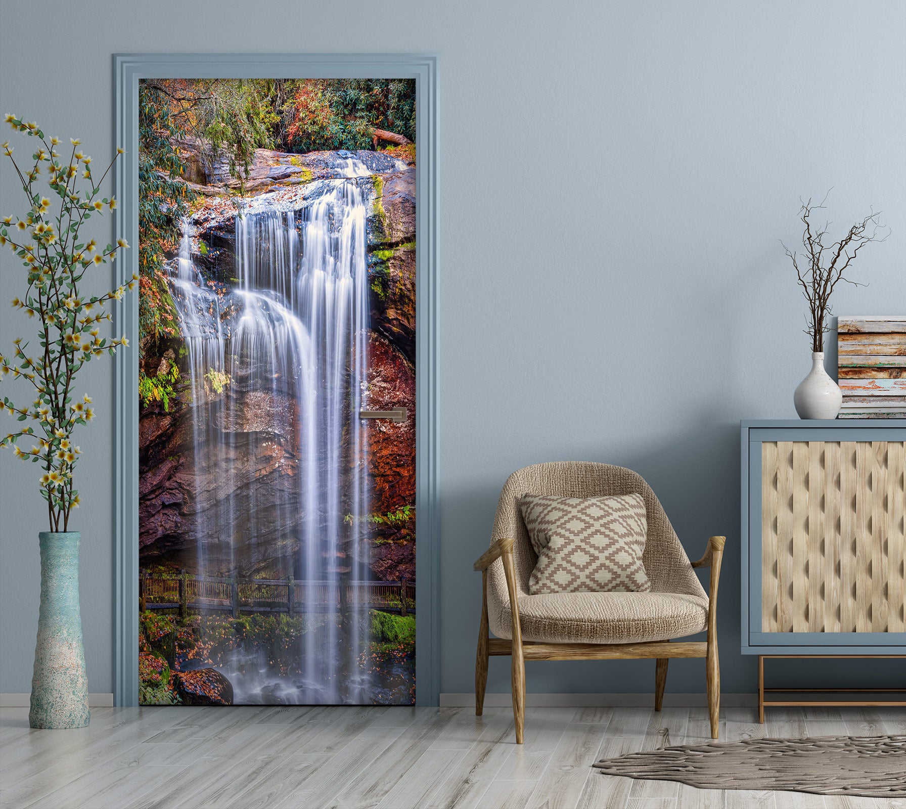 3D Waterfall 10837 Beth Sheridan Door Mural