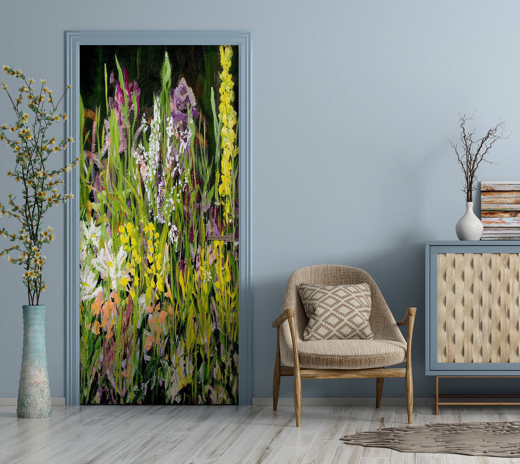 3D Grass Flowers Painting 93147 Allan P. Friedlander Door Mural
