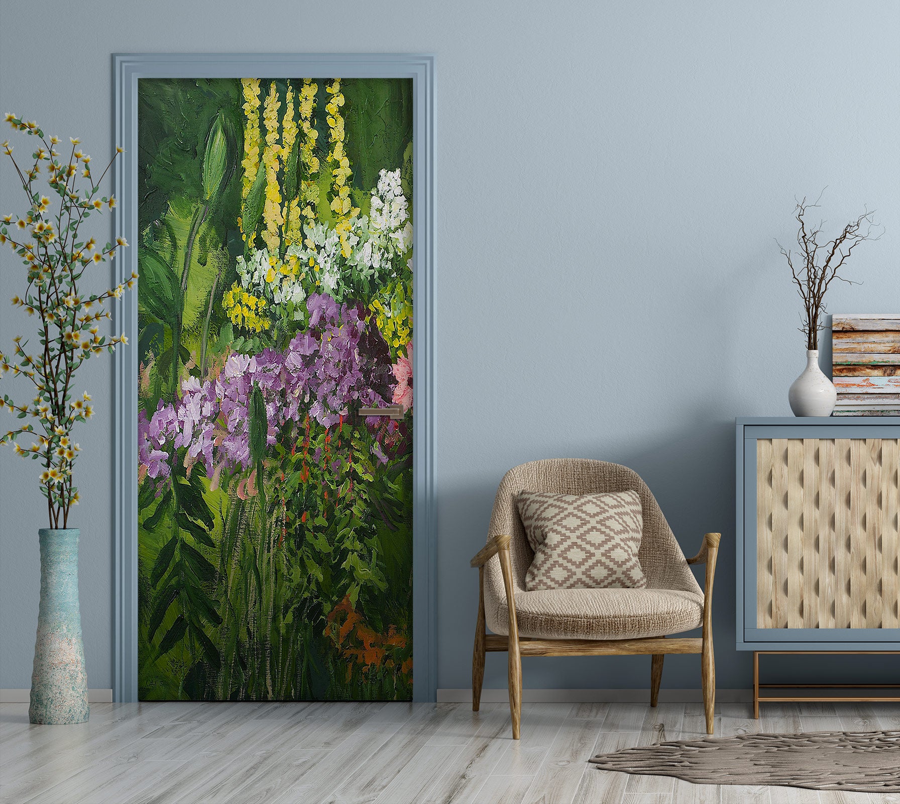 3D Flowers Plants Clump 9362 Allan P. Friedlander Door Mural