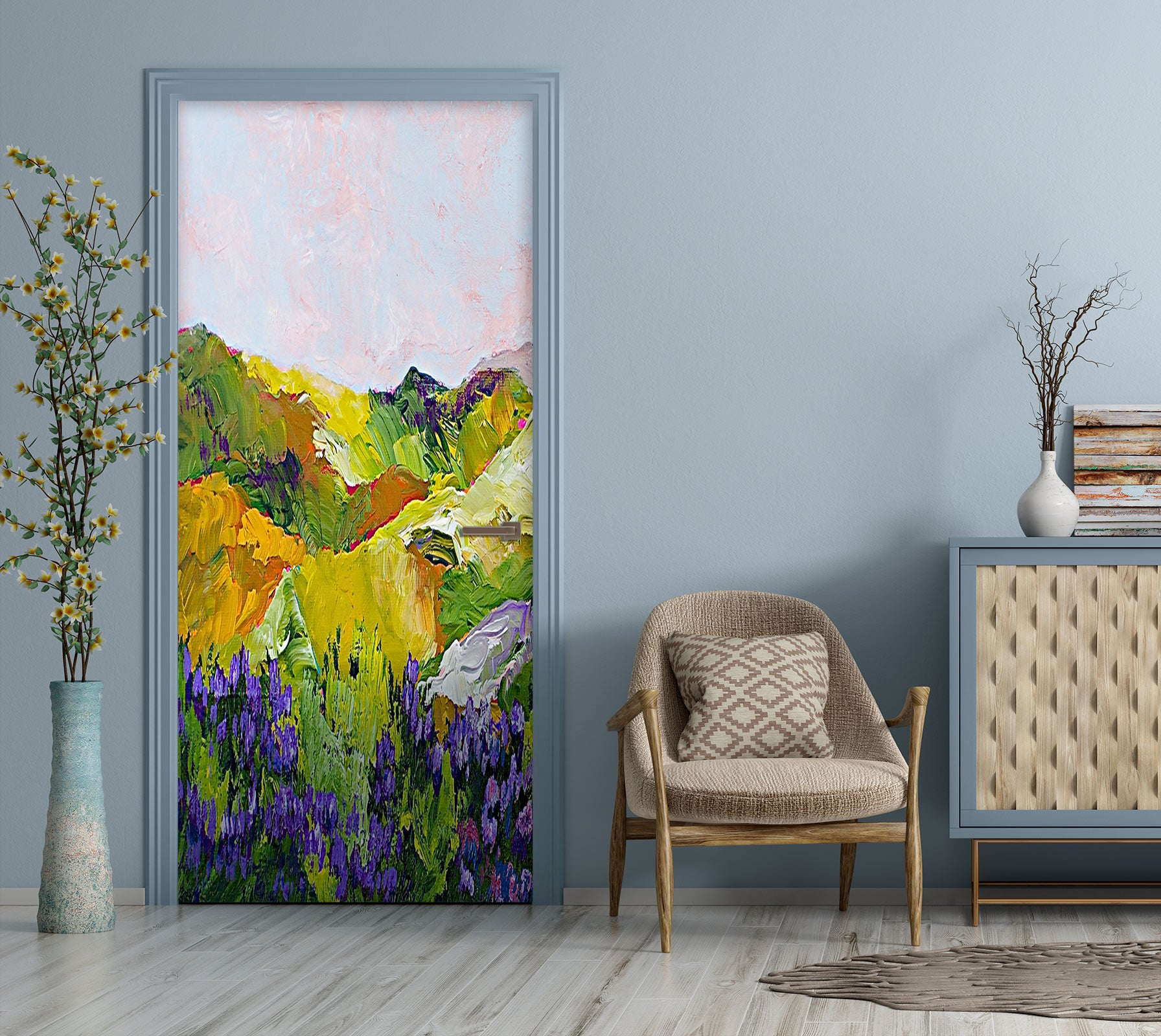 3D Lawn Hillside 9381 Allan P. Friedlander Door Mural