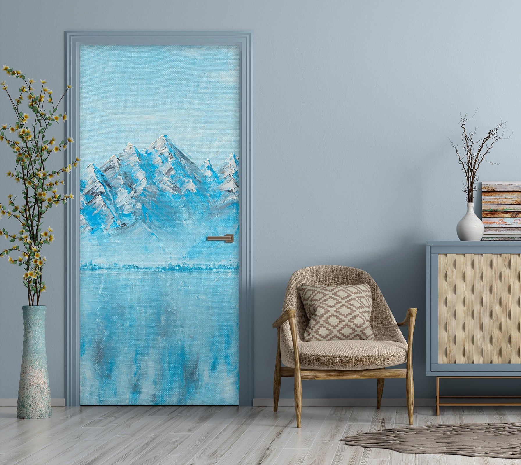 3D Glacier 9435 Marina Zotova Door Mural