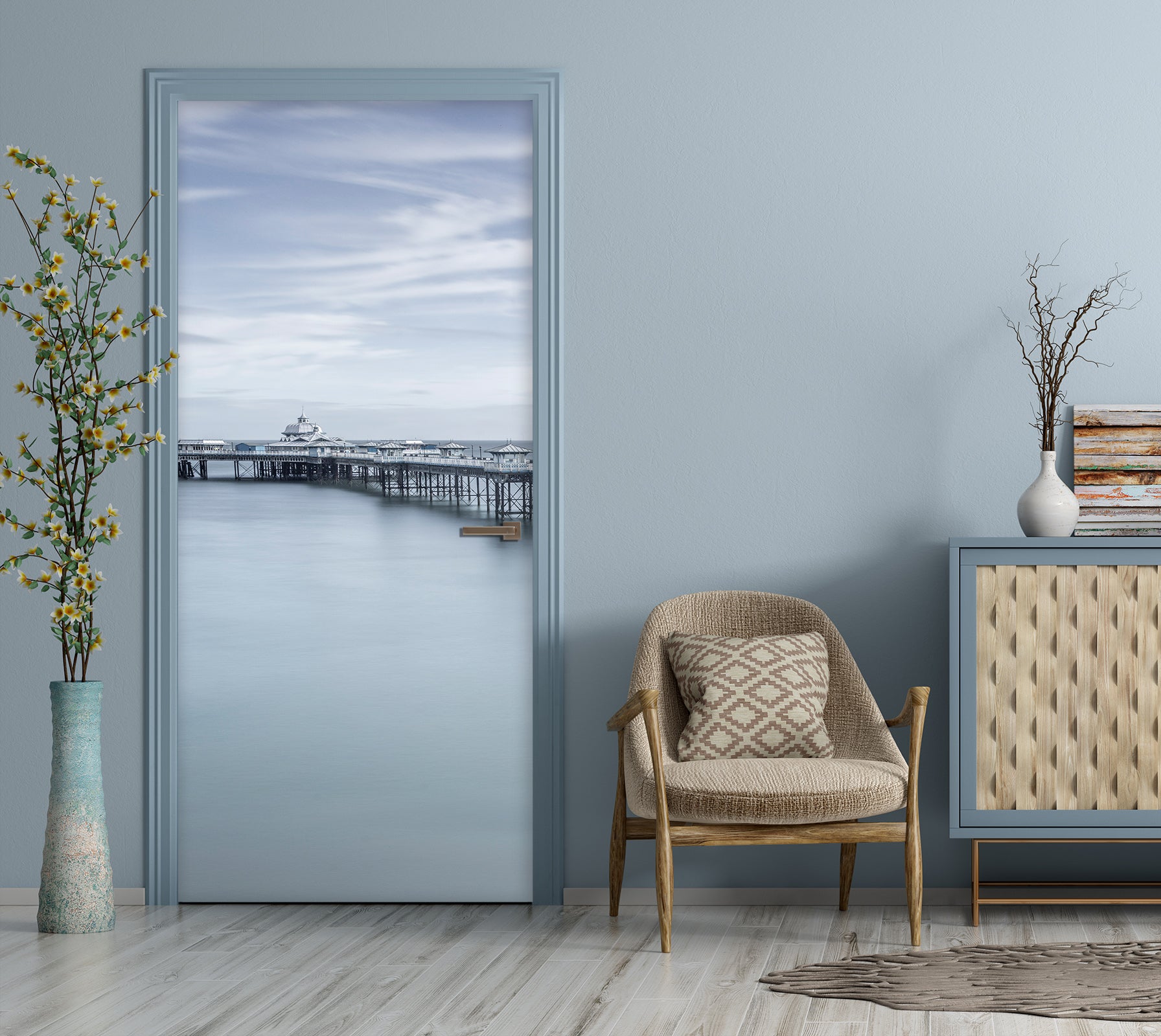 3D Bridge Water Surface 106156 Assaf Frank Door Mural