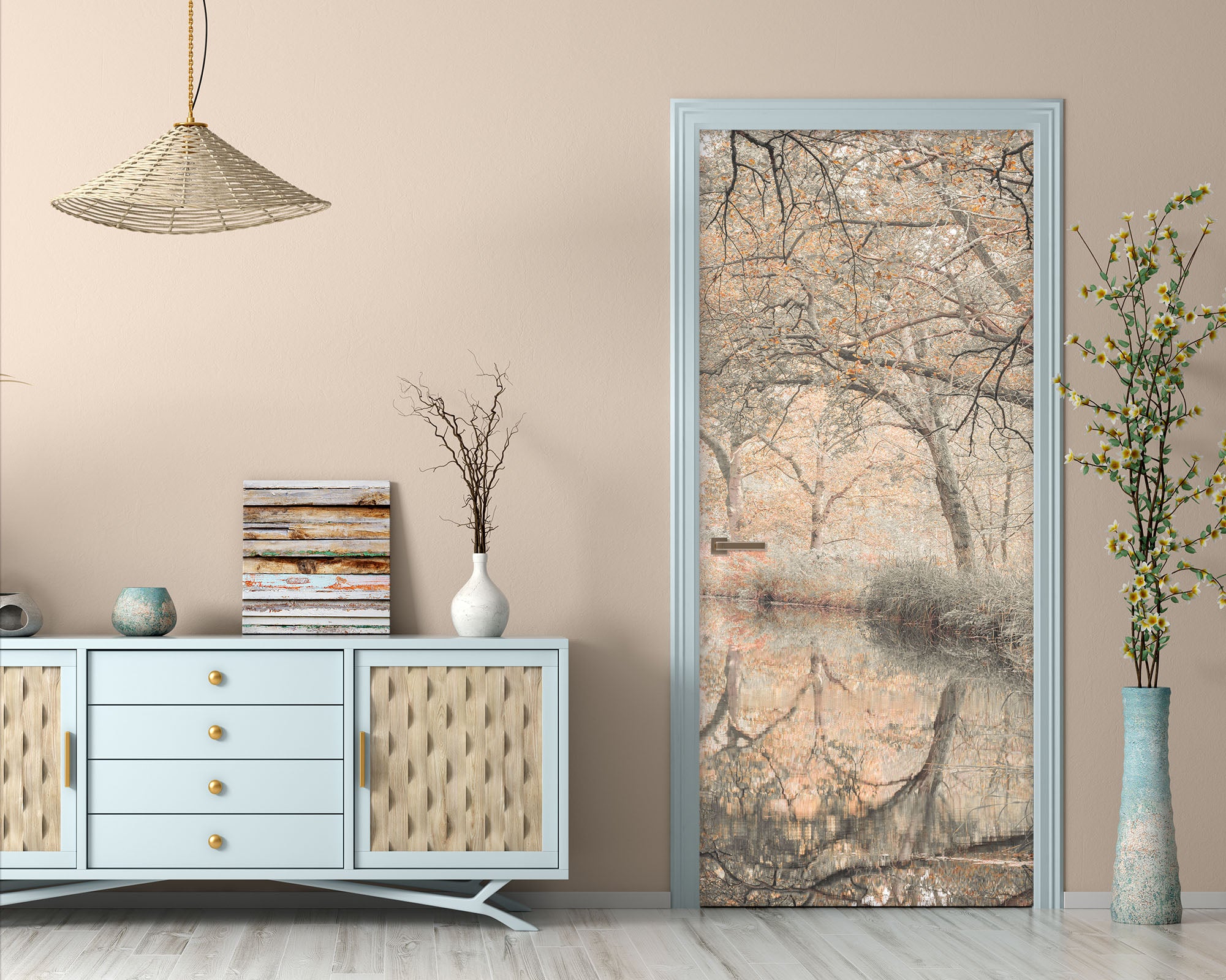 3D Branched Creek 5097 Assaf Frank Door Mural