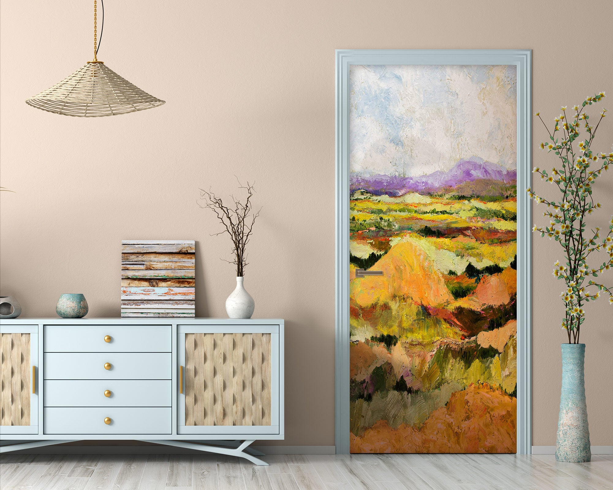 3D Hillside Field Painting 9395 Allan P. Friedlander Door Mural