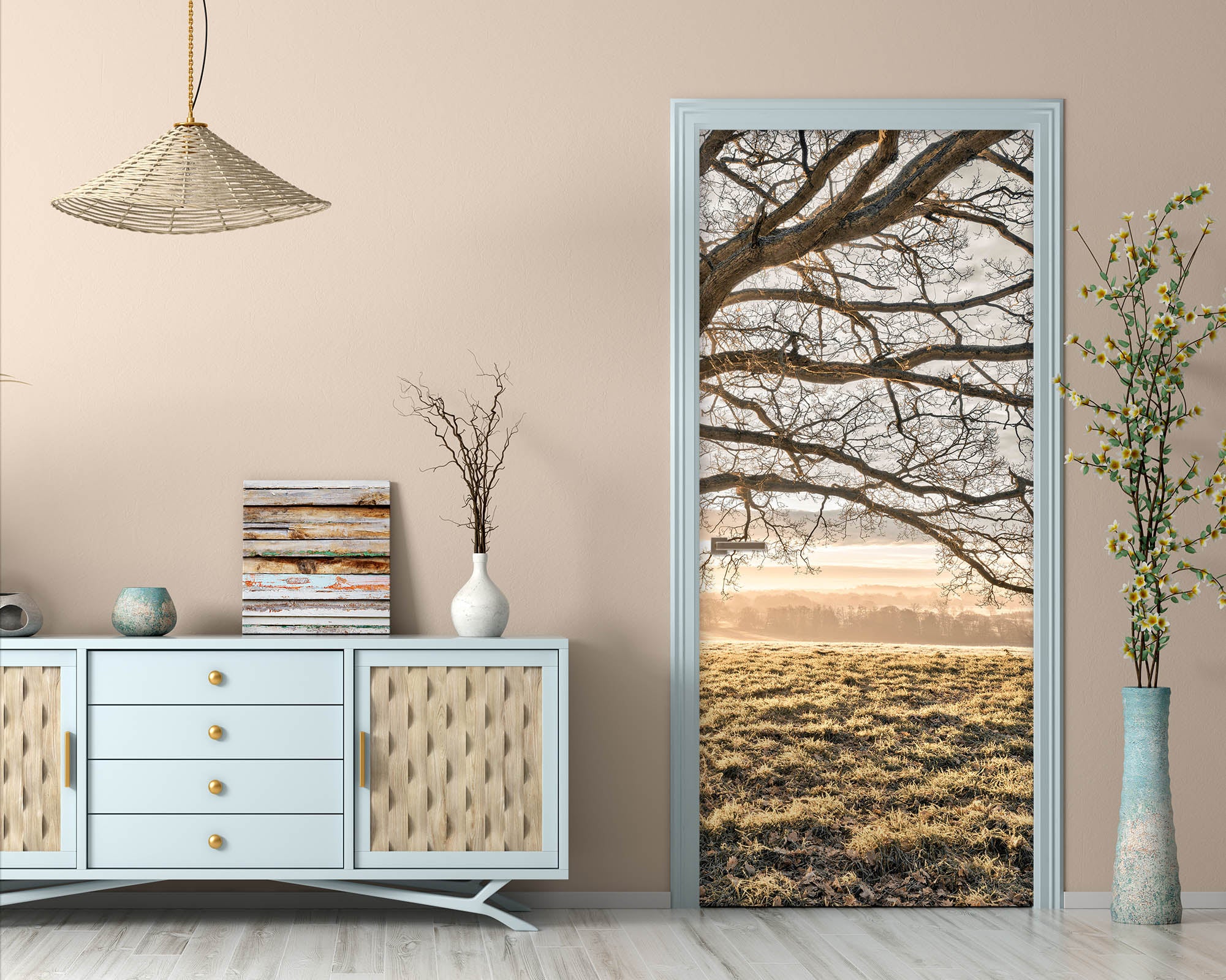 3D Lawn Trees 106188 Assaf Frank Door Mural