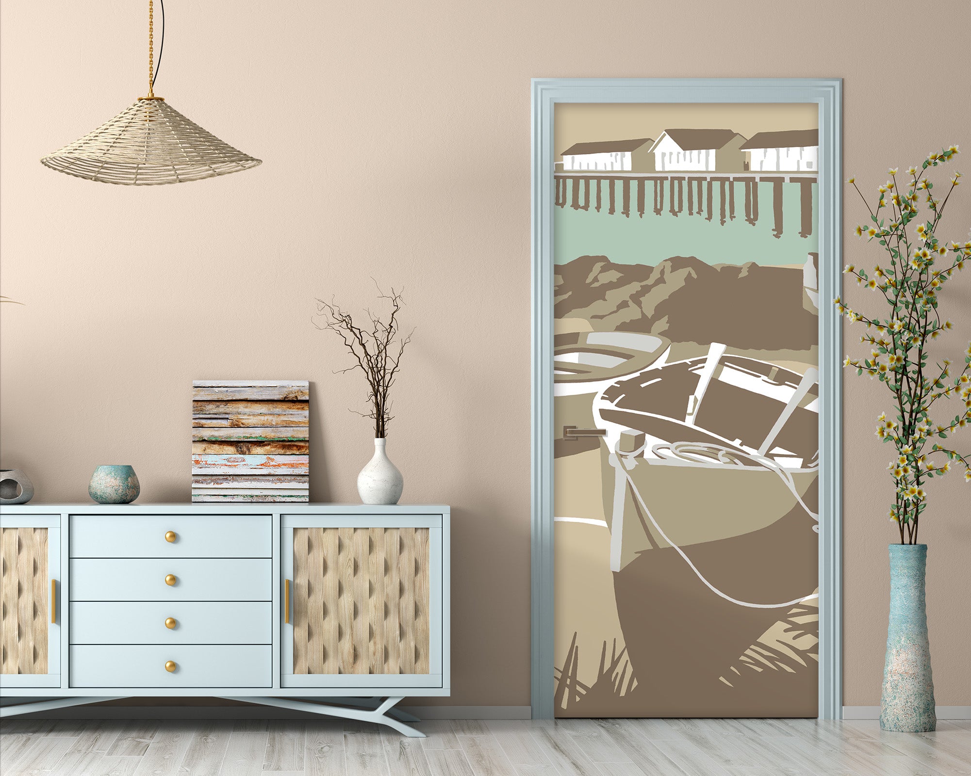 3D Boat 9273 Steve Read Door Mural