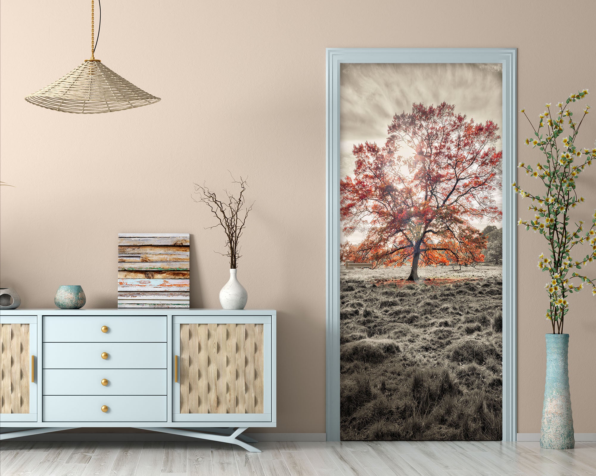 3D Grass Trees 101230 Assaf Frank Door Mural
