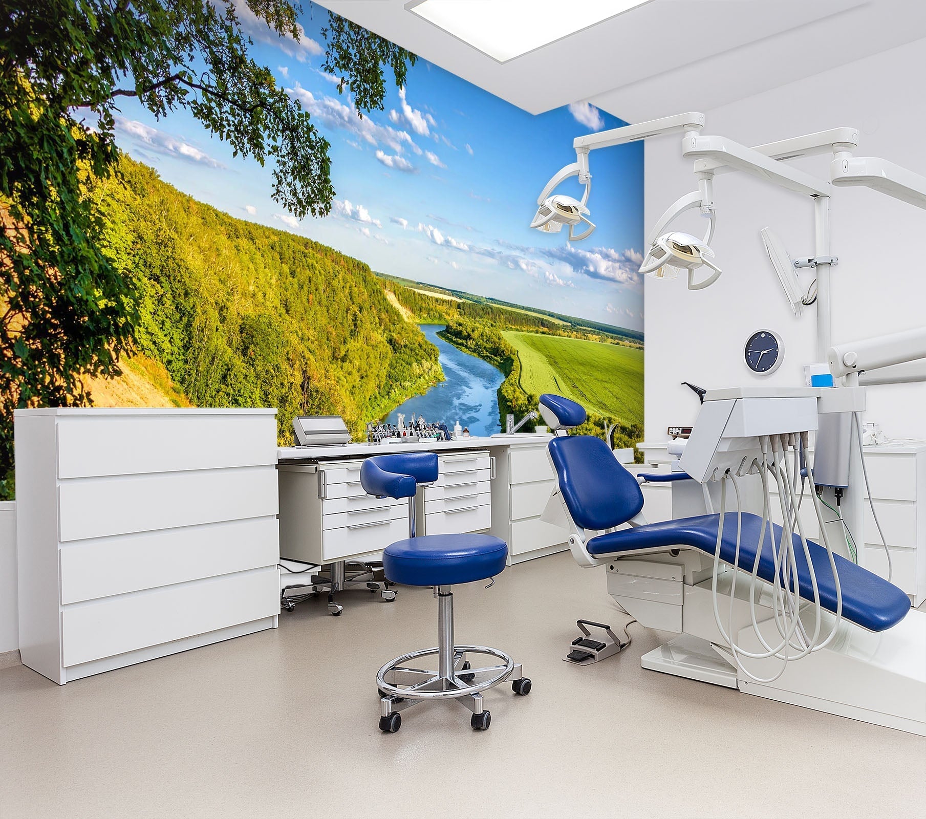 3D River Bank Landscape 030 Wall Murals Wallpaper AJ Wallpaper 2