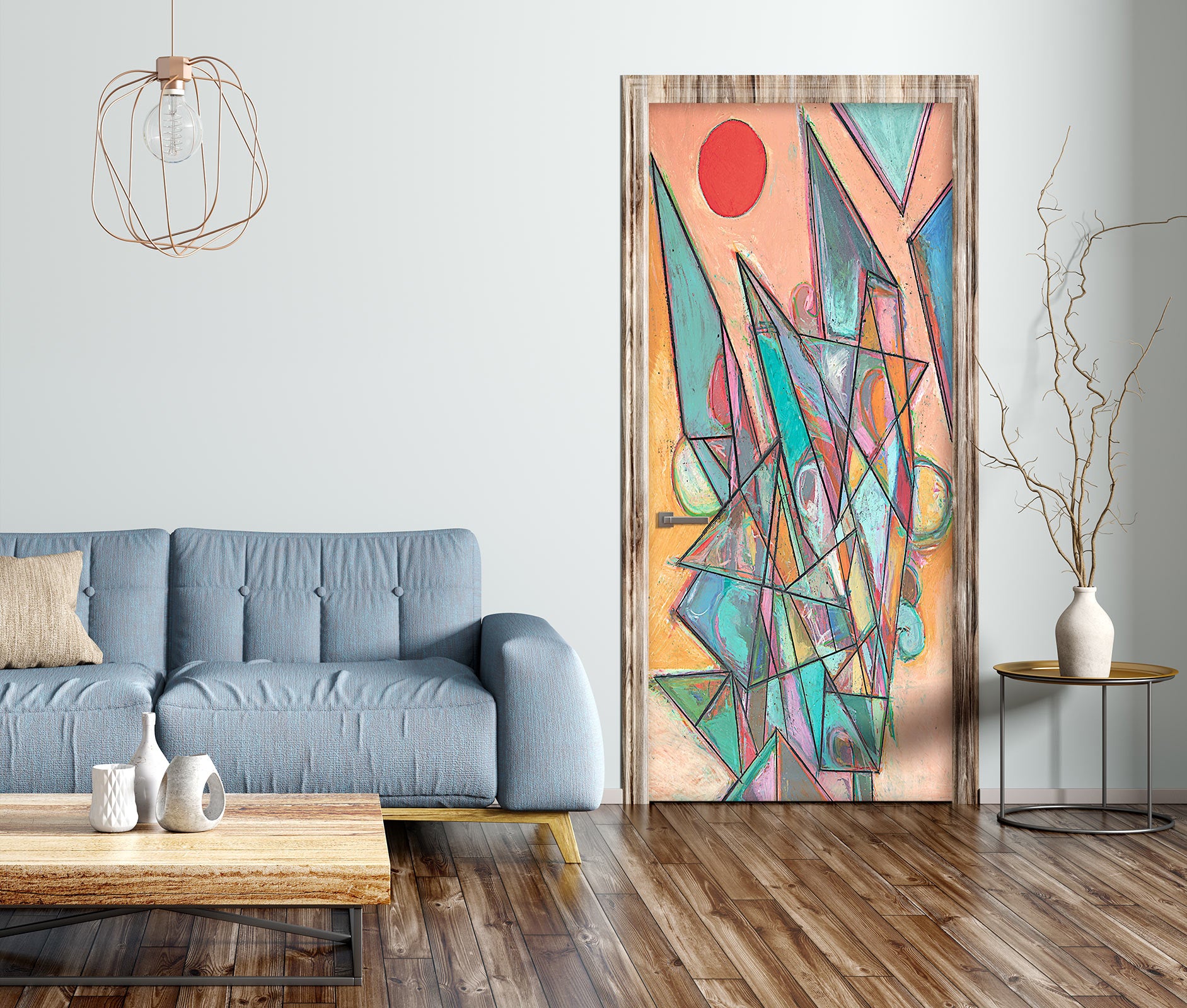 3D Irregular Triangle Texture 10129 Allan P. Friedlander Door Mural