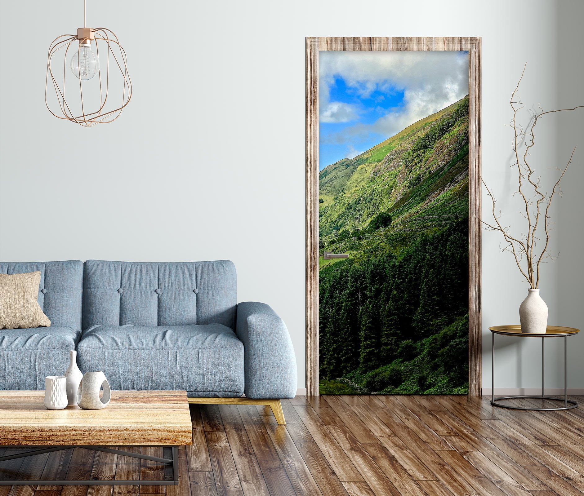 3D Mountains Lawn 11104 Kathy Barefield Door Mural