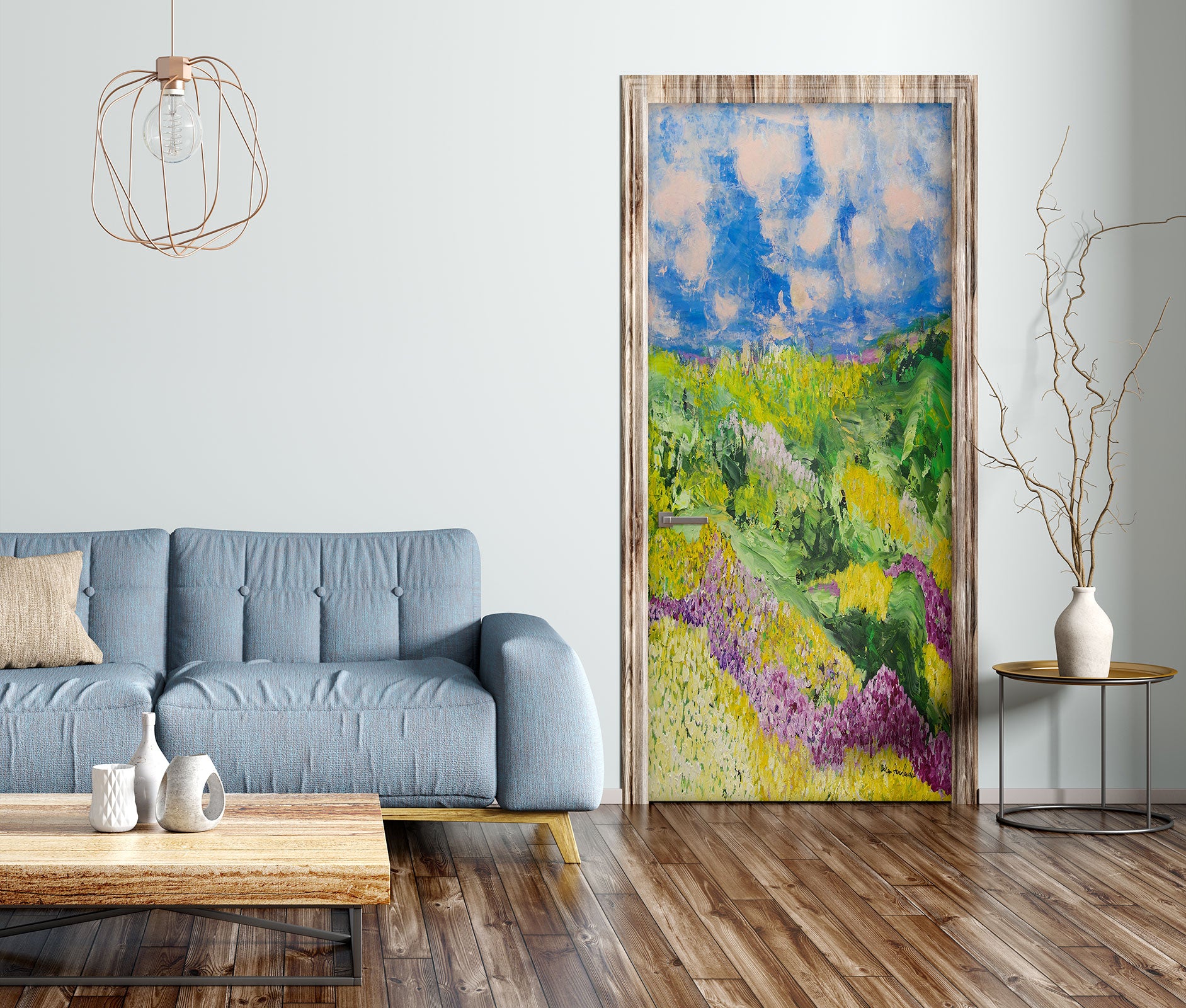 3D Sky Meadow Flowers 93192 Allan P. Friedlander Door Mural