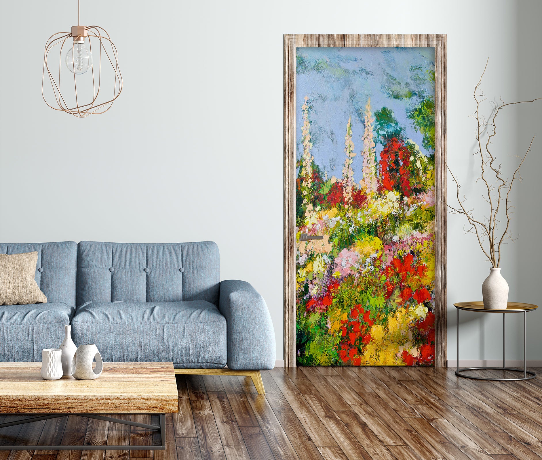 3D Garden Color Flower 93112 Allan P. Friedlander Door Mural