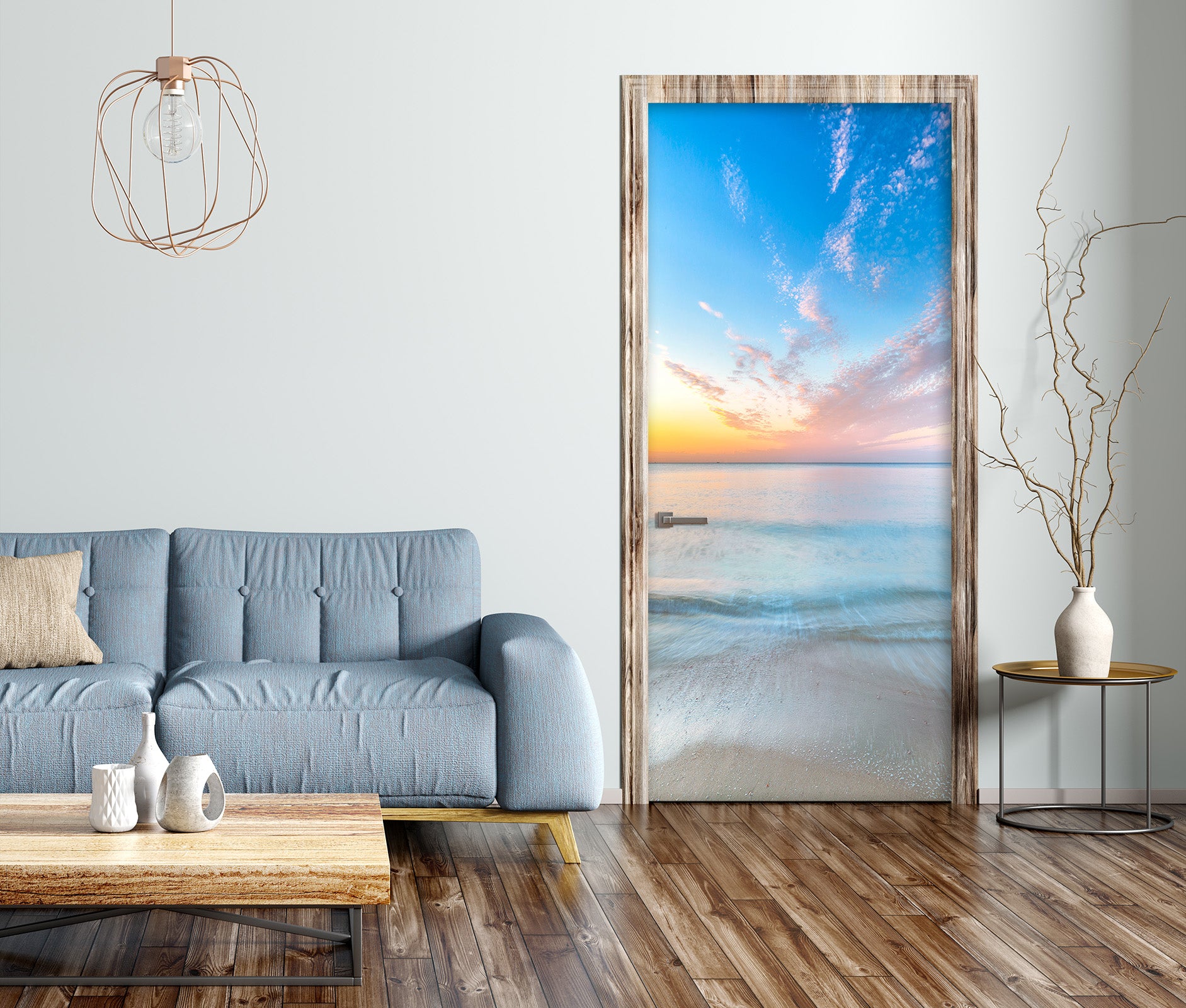 3D Sea Blue Sky 101164 Assaf Frank Door Mural