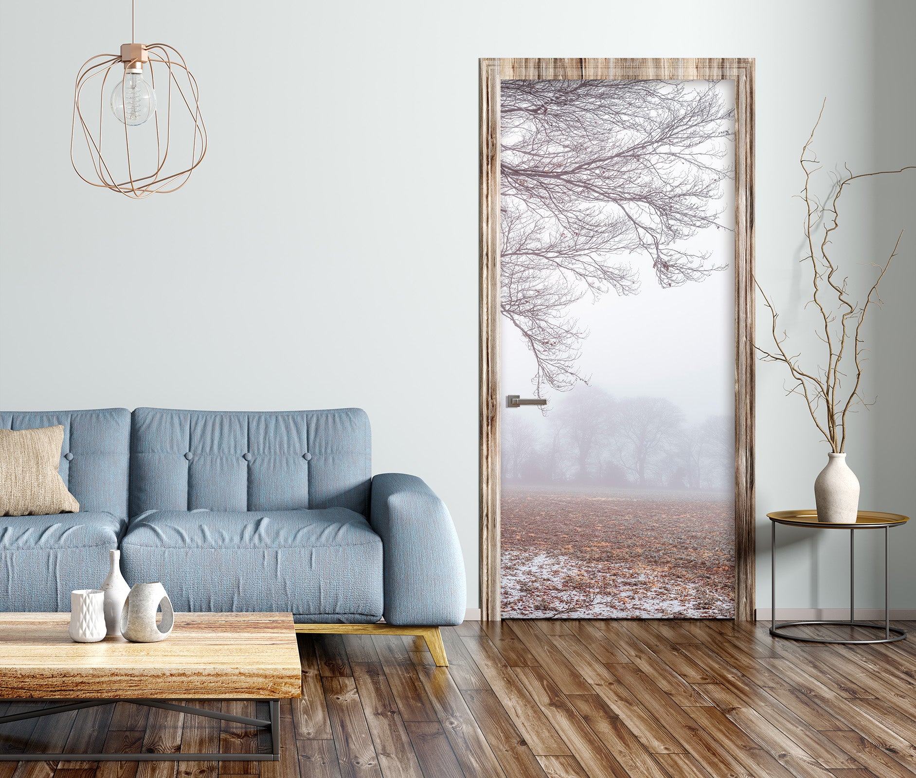 3D Yellow Grass 5130 Assaf Frank Door Mural