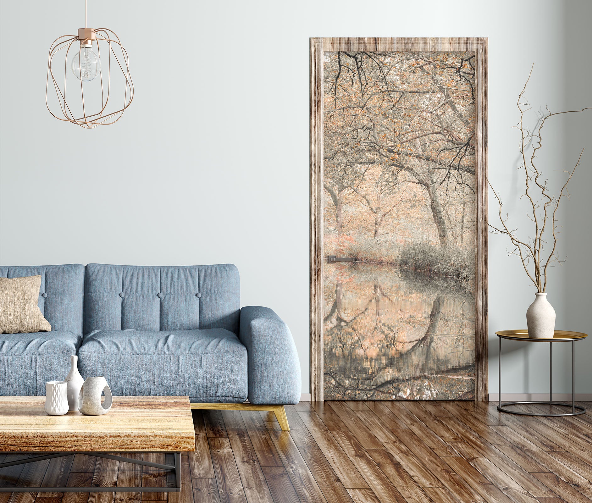 3D Branched Creek 5097 Assaf Frank Door Mural