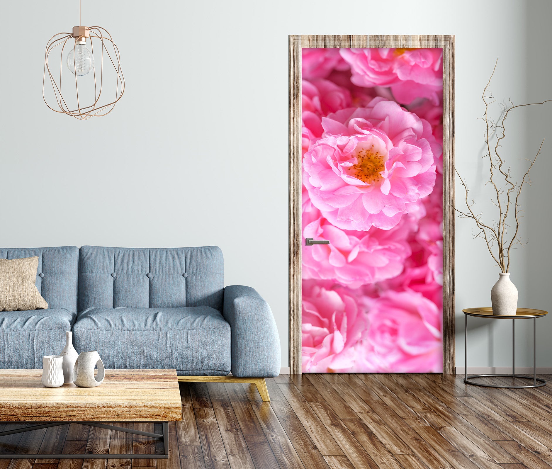 3D Pink Stamens 5081 Assaf Frank Door Mural