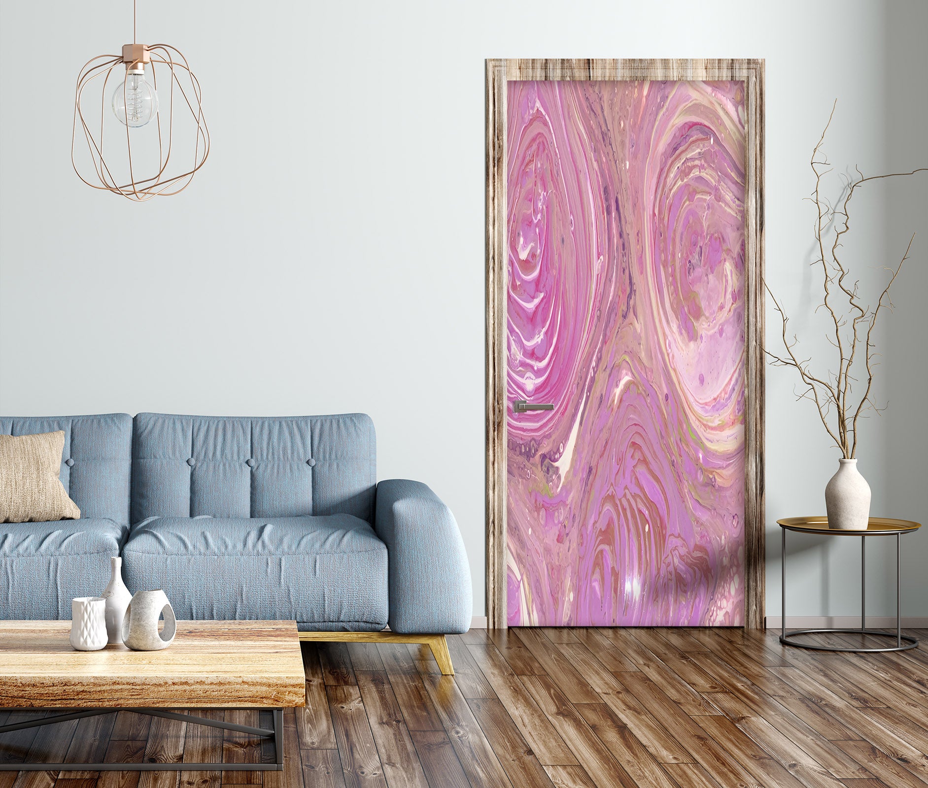 3D Pink Paint Texture 9212 Valerie Latrice Door Mural