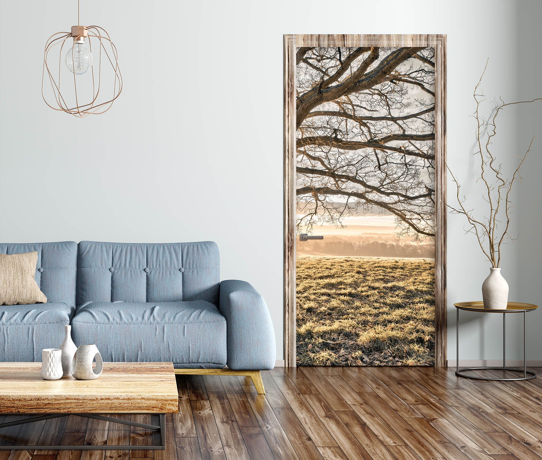 3D Lawn Trees 106188 Assaf Frank Door Mural