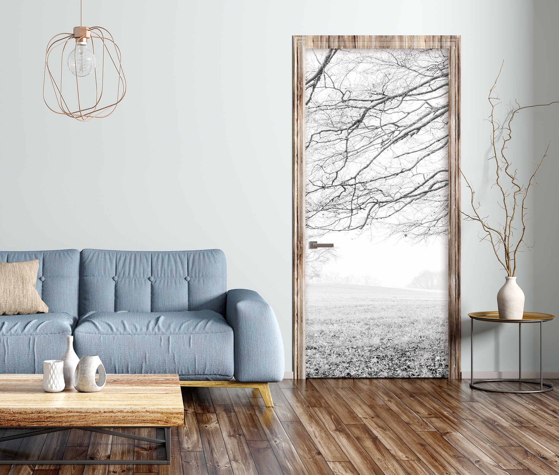 3D Lawn Branches 106201 Assaf Frank Door Mural