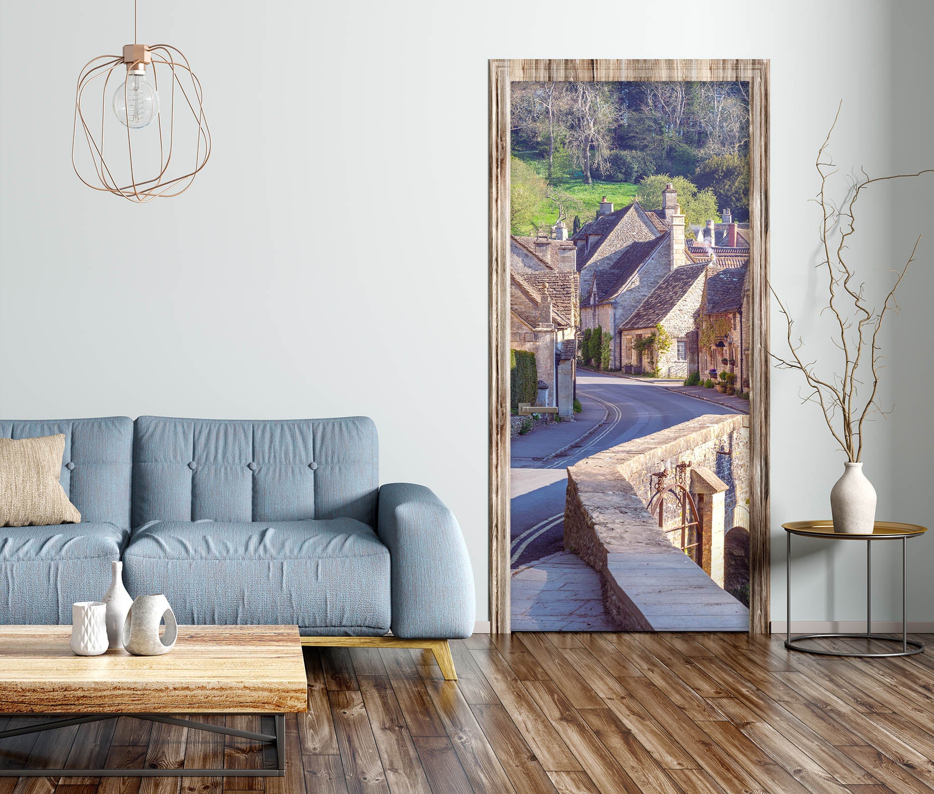 3D Country Road 5157 Assaf Frank Door Mural