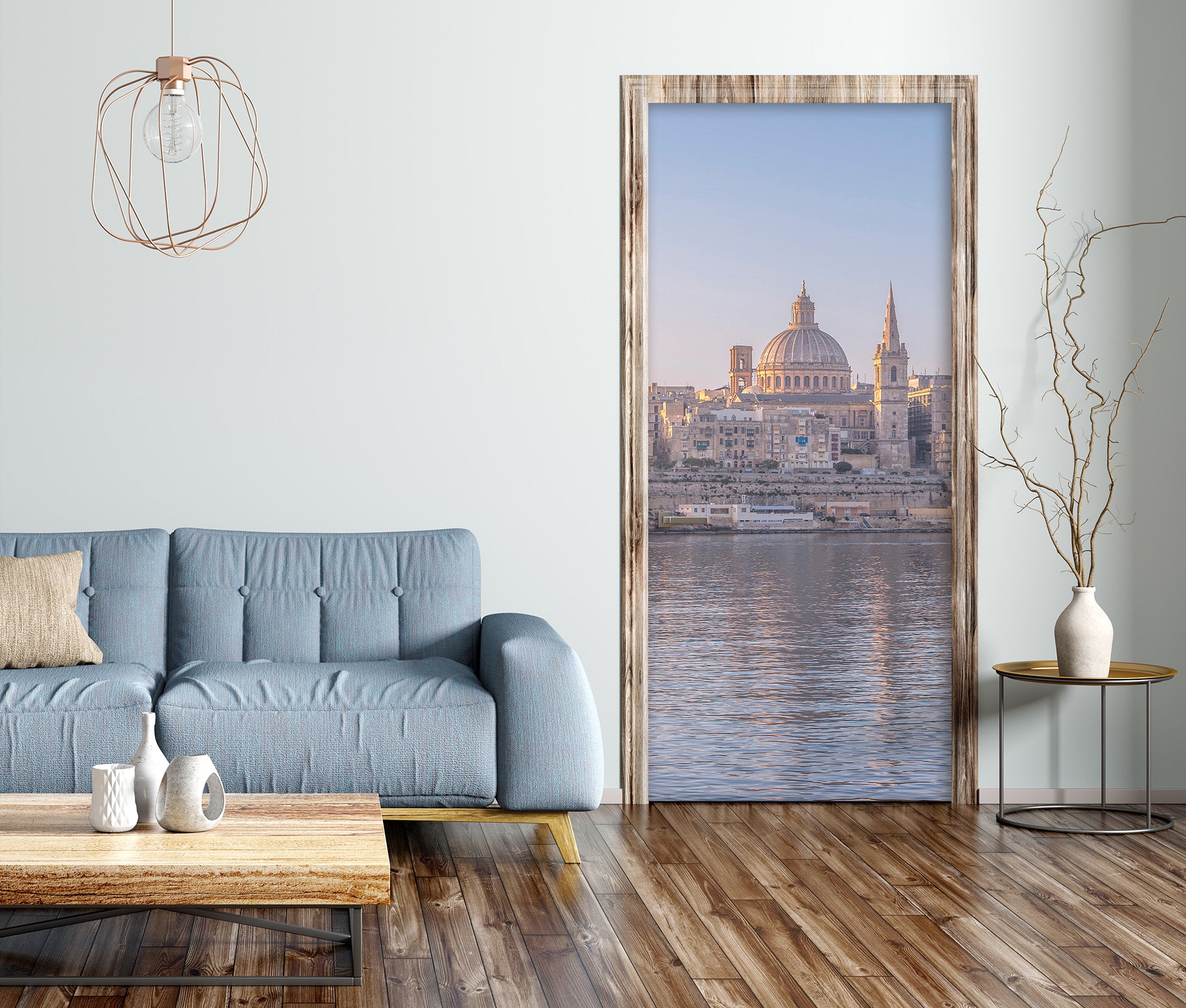 3D Seaside Building 106109 Assaf Frank Door Mural