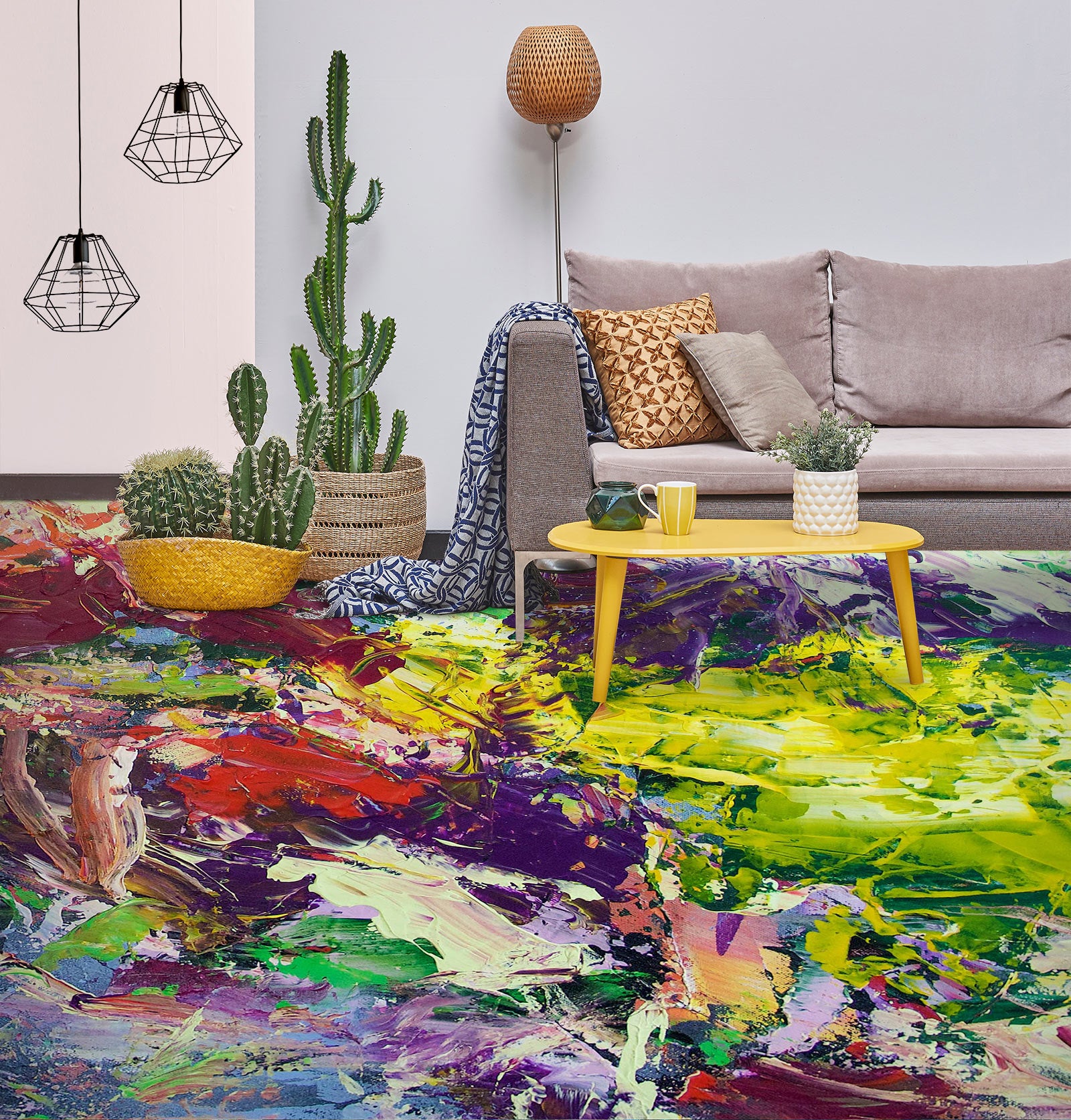 3D Colorful Paint Texture 9670 Allan P. Friedlander Floor Mural Wallpaper Murals Self-Adhesive Removable Print Epoxy