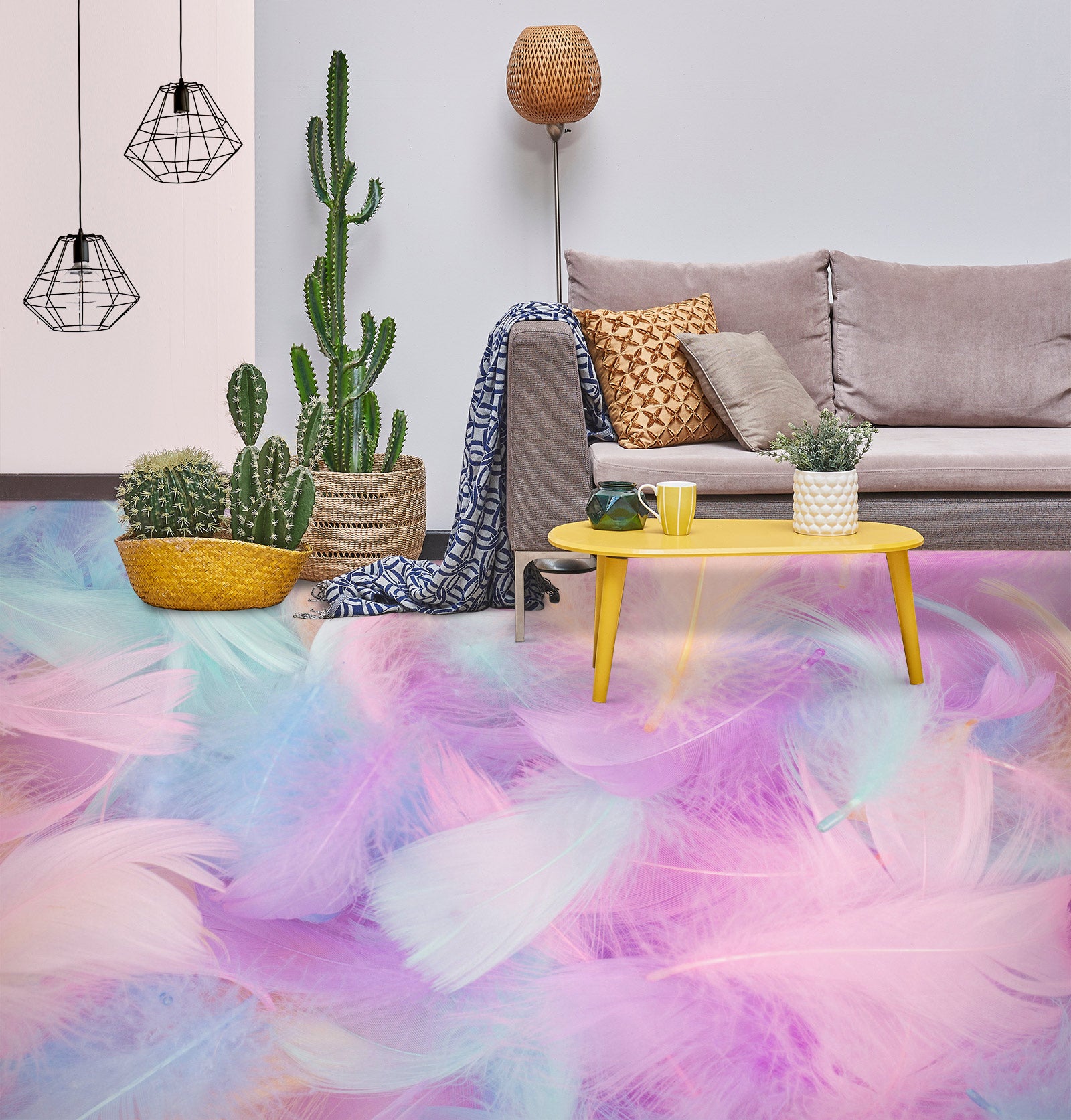 3D Sweet Feathers 1132 Floor Mural Wallpaper Murals Self-Adhesive Removable Print Epoxy