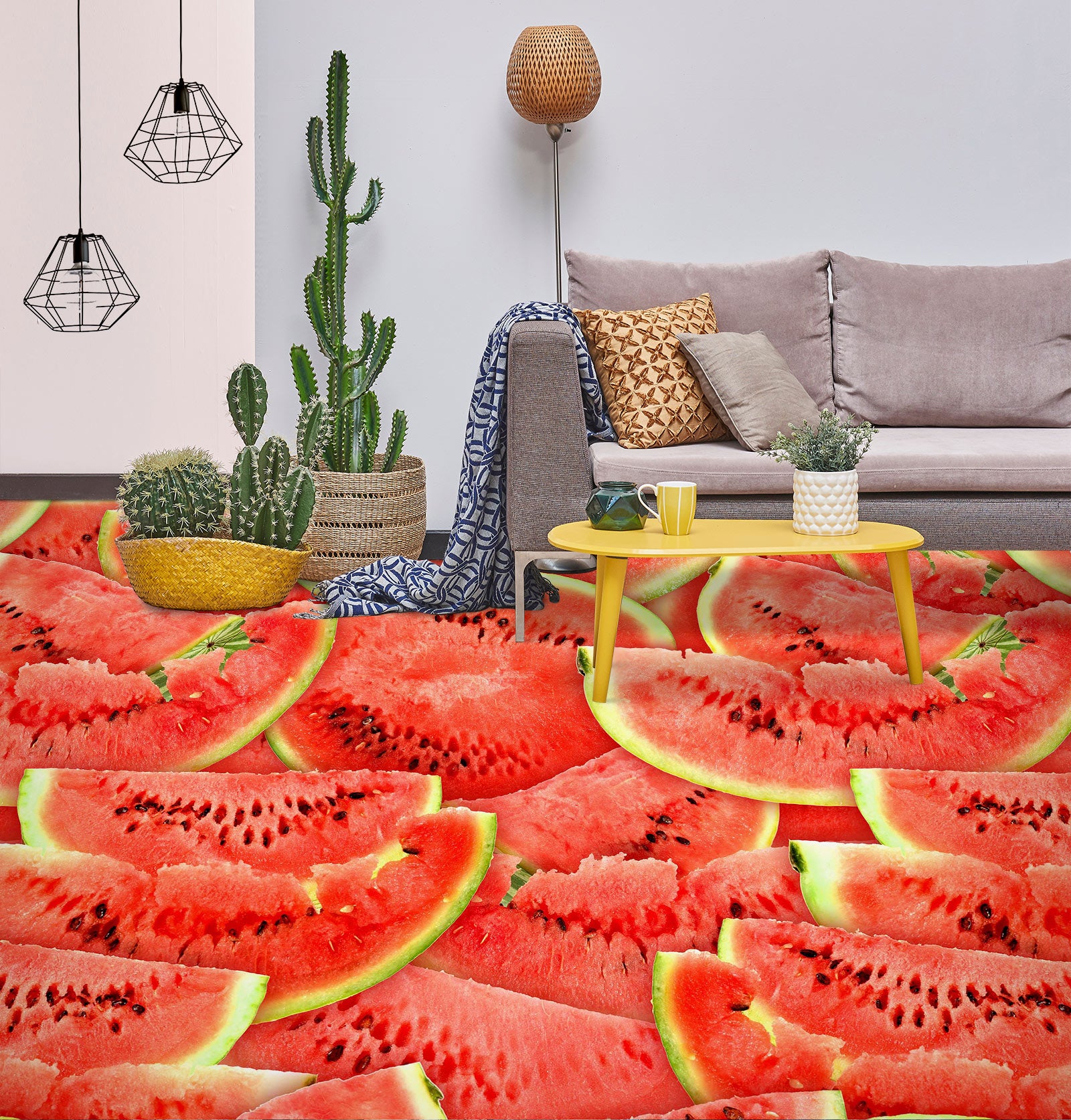 3D Red Watermelon 1346 Floor Mural Wallpaper Murals Self-Adhesive Removable Print Epoxy