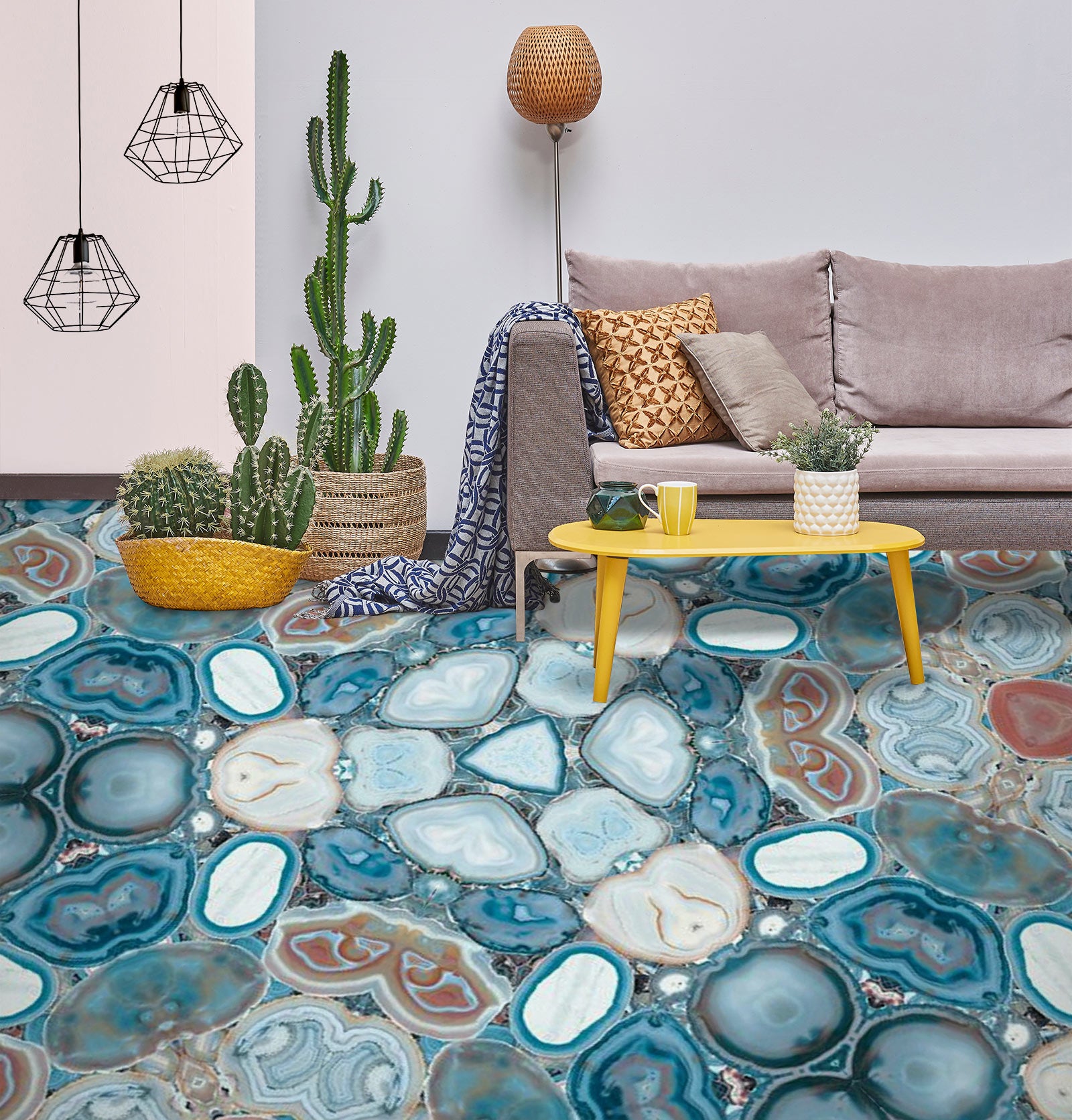 3D Fun Blue Stones 151 Floor Mural Wallpaper Murals Rug & Mat Print Epoxy waterproof bath floor
