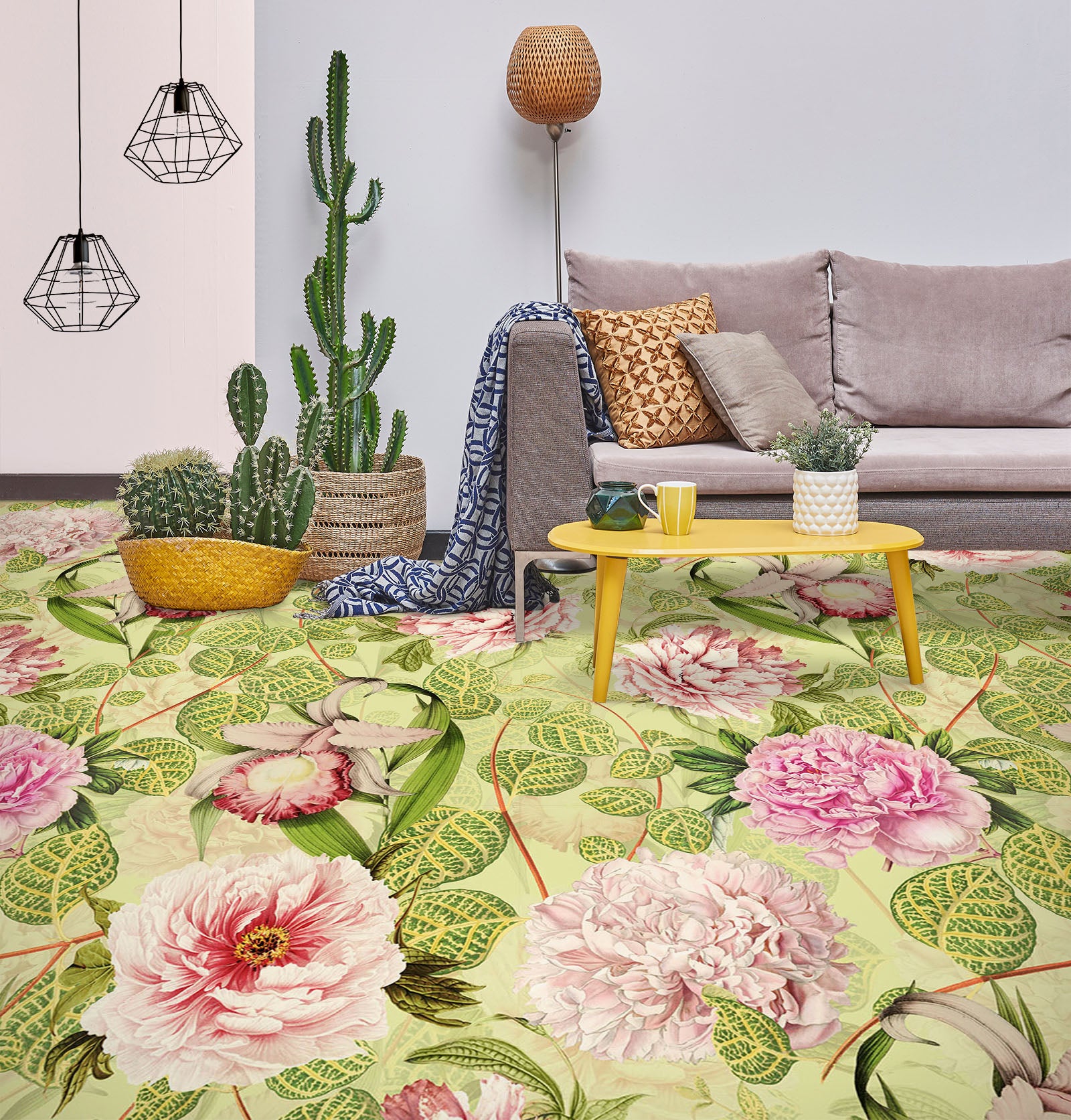 3D Pink Flowers 10029 Uta Naumann Floor Mural Wallpaper Murals Self-Adhesive Removable Print Epoxy