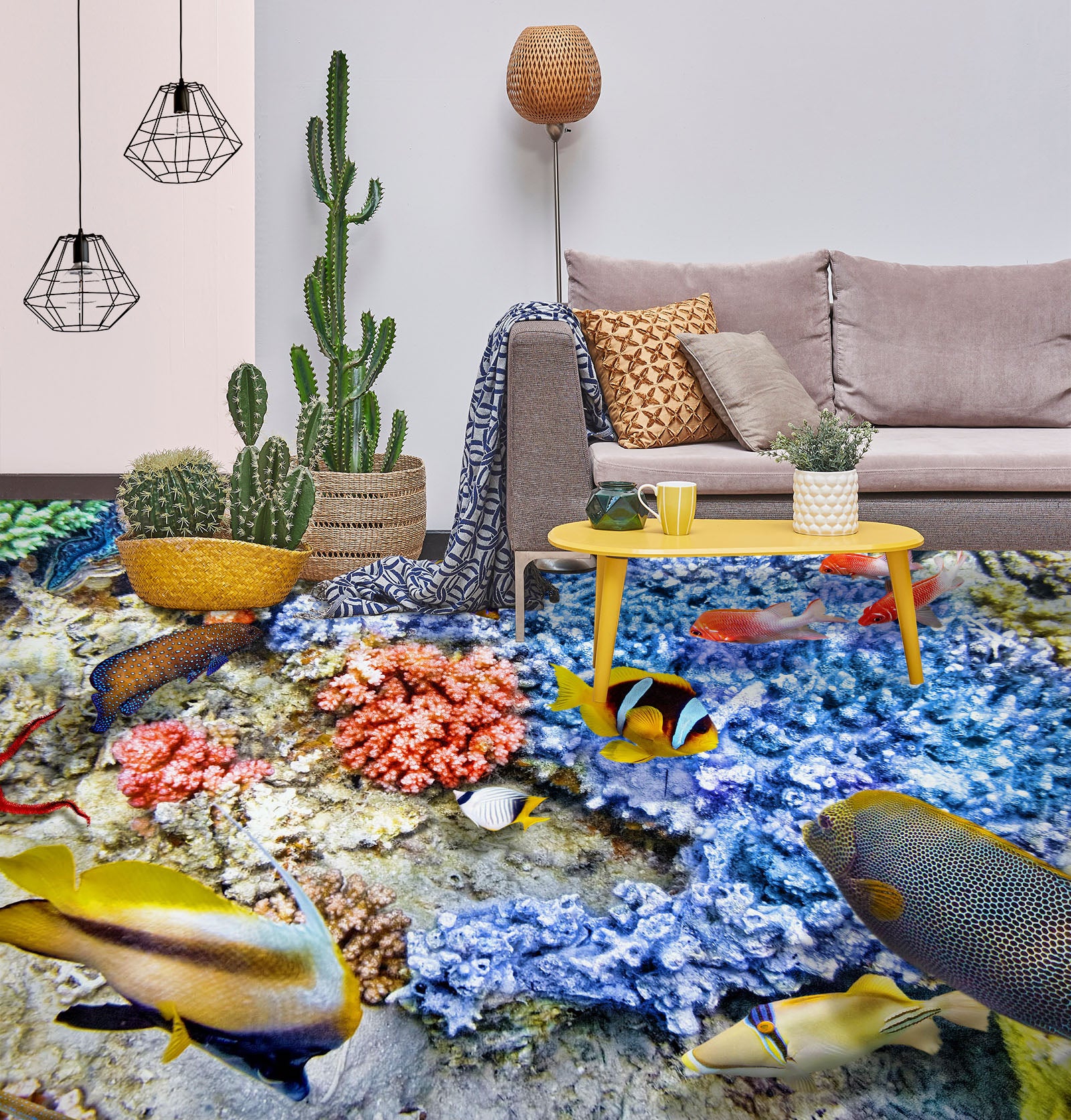 3D Gorgeous Purple Coral 705 Floor Mural Wallpaper Murals Rug & Mat Print Epoxy waterproof bath floor