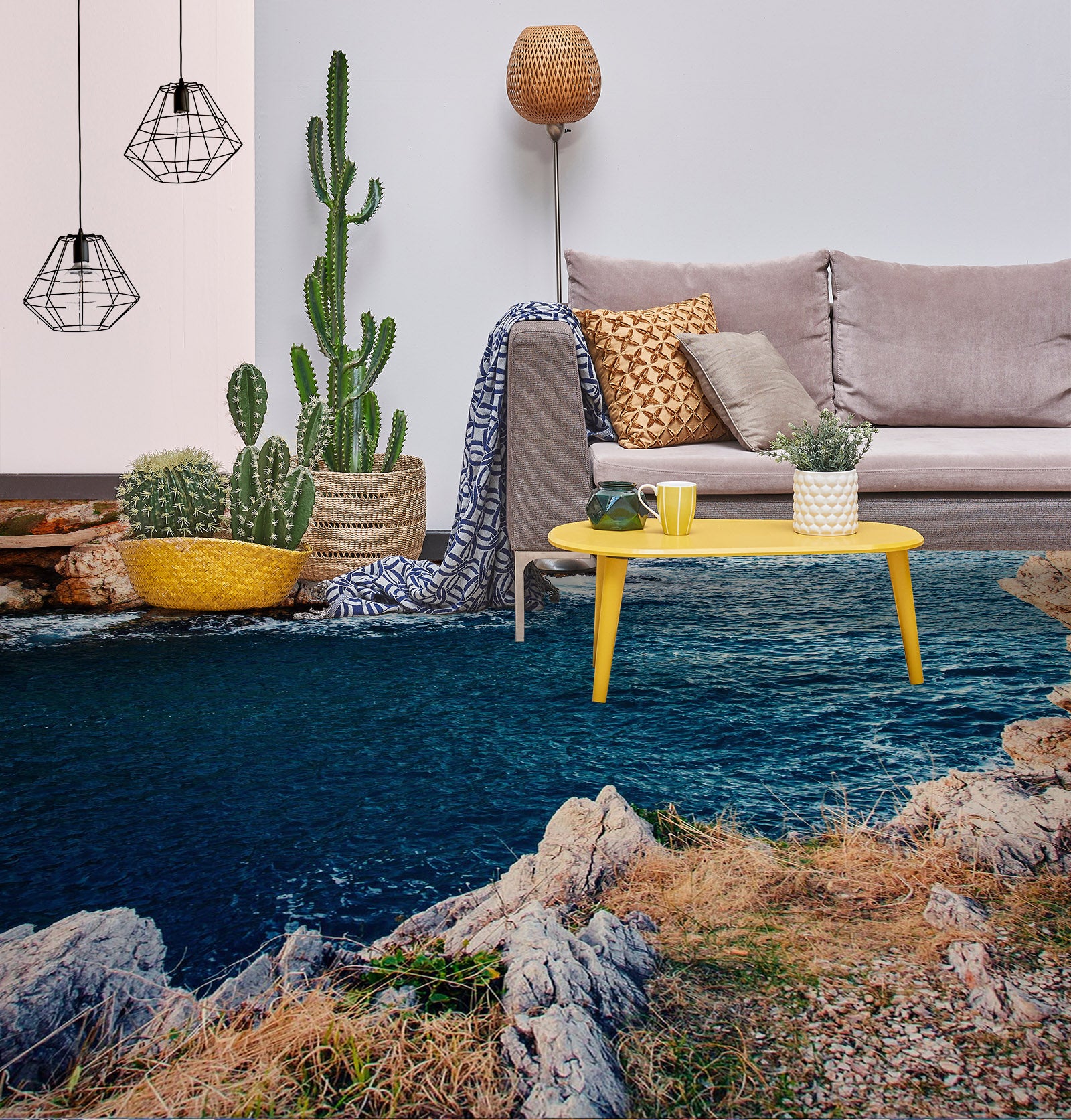 3D Secret Deep Blue Sea 1290 Floor Mural