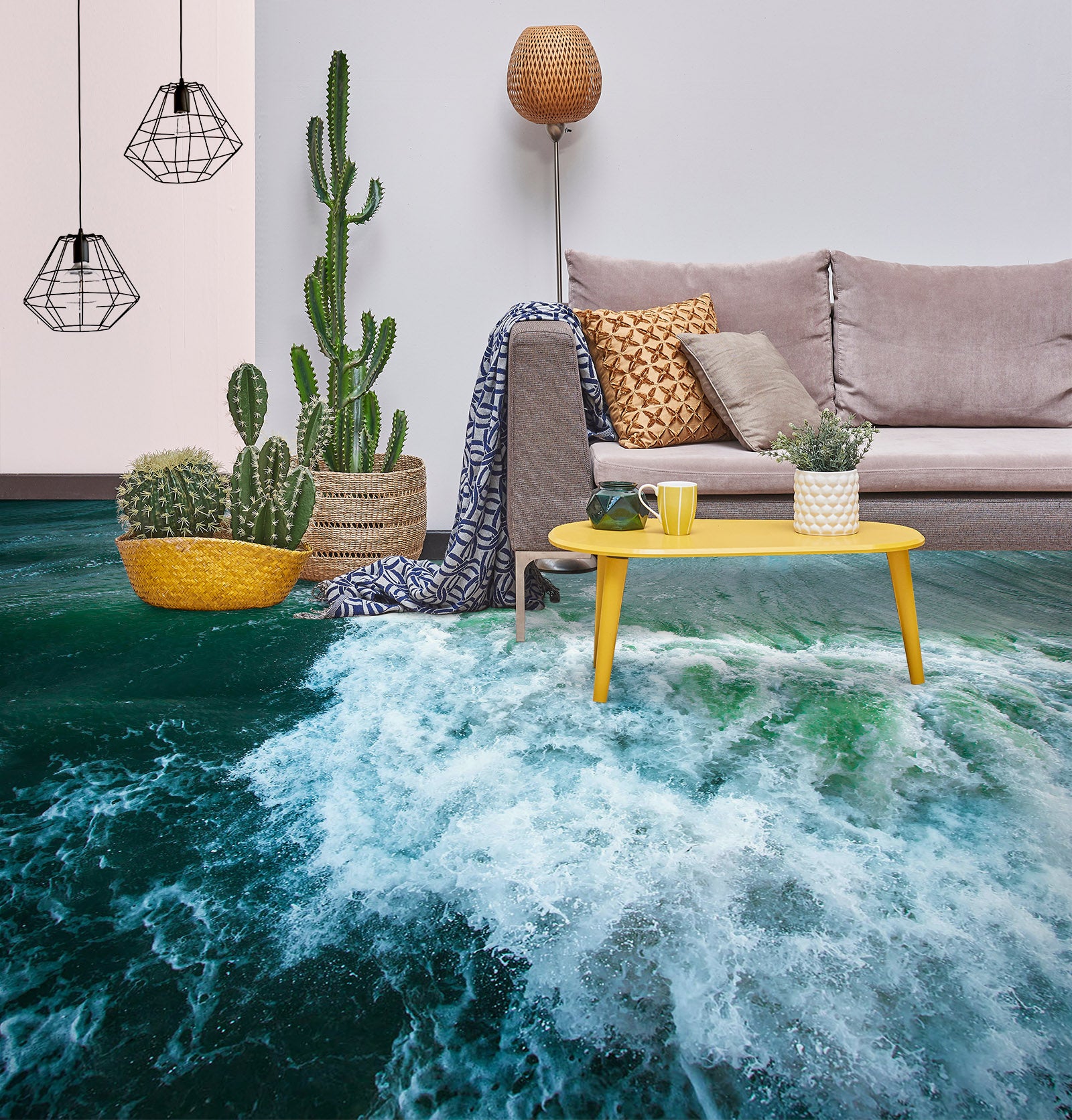 3D Wave Collision Art 728 Floor Mural Wallpaper Murals Rug & Mat Print Epoxy waterproof bath floor