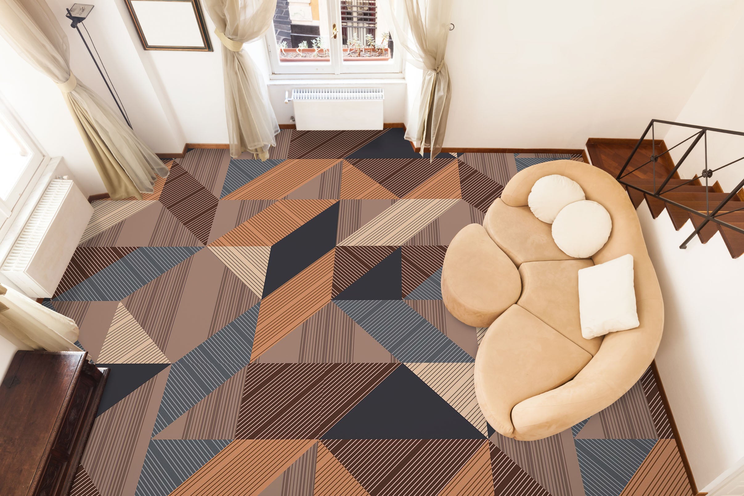 3D The Triangles Of Art 844 Floor Mural Wallpaper Murals Rug & Mat Print Epoxy waterproof bath floor