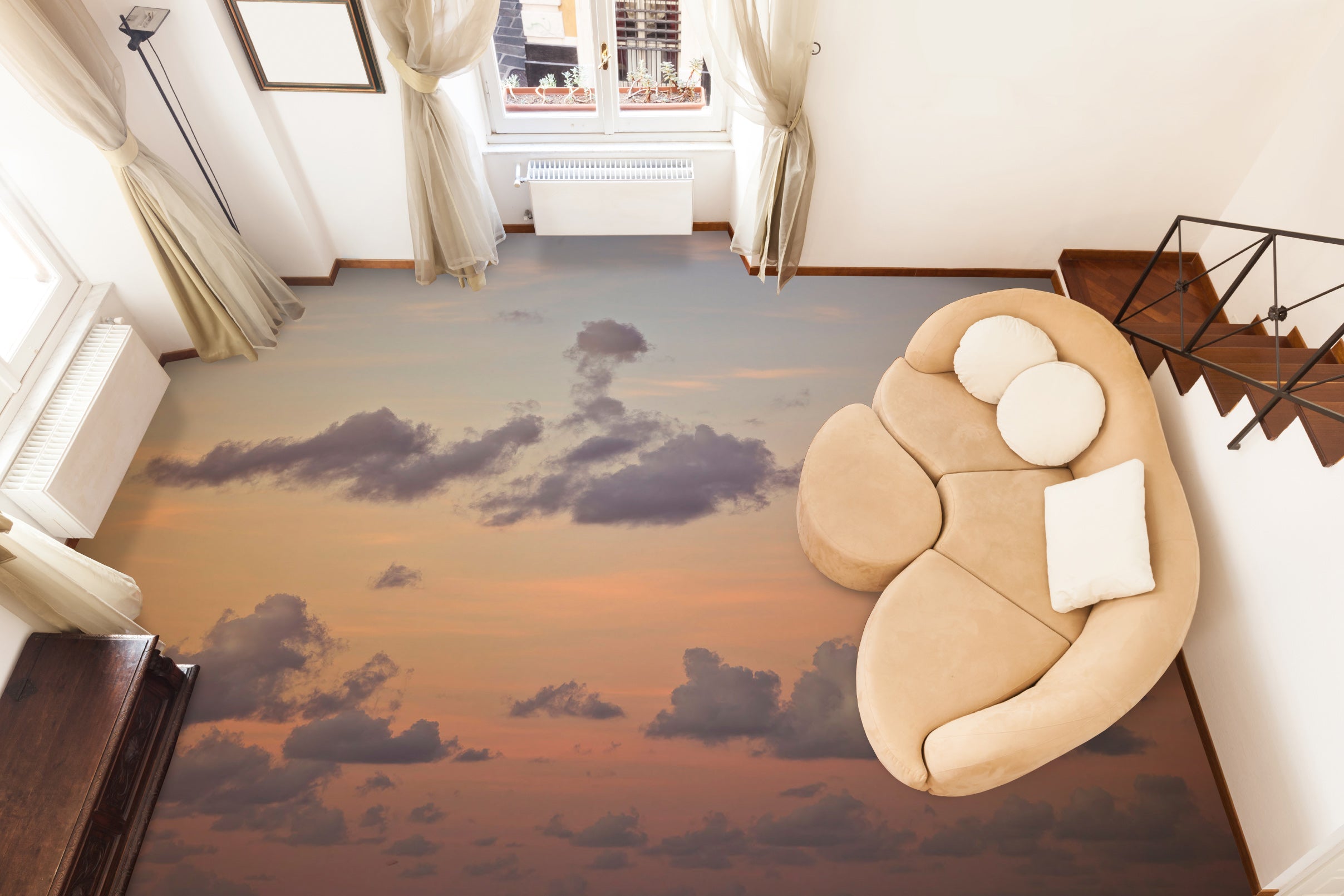 3D Sky Clouds 9841 Assaf Frank Floor Mural Wallpaper Murals Self-Adhesive Removable Print Epoxy