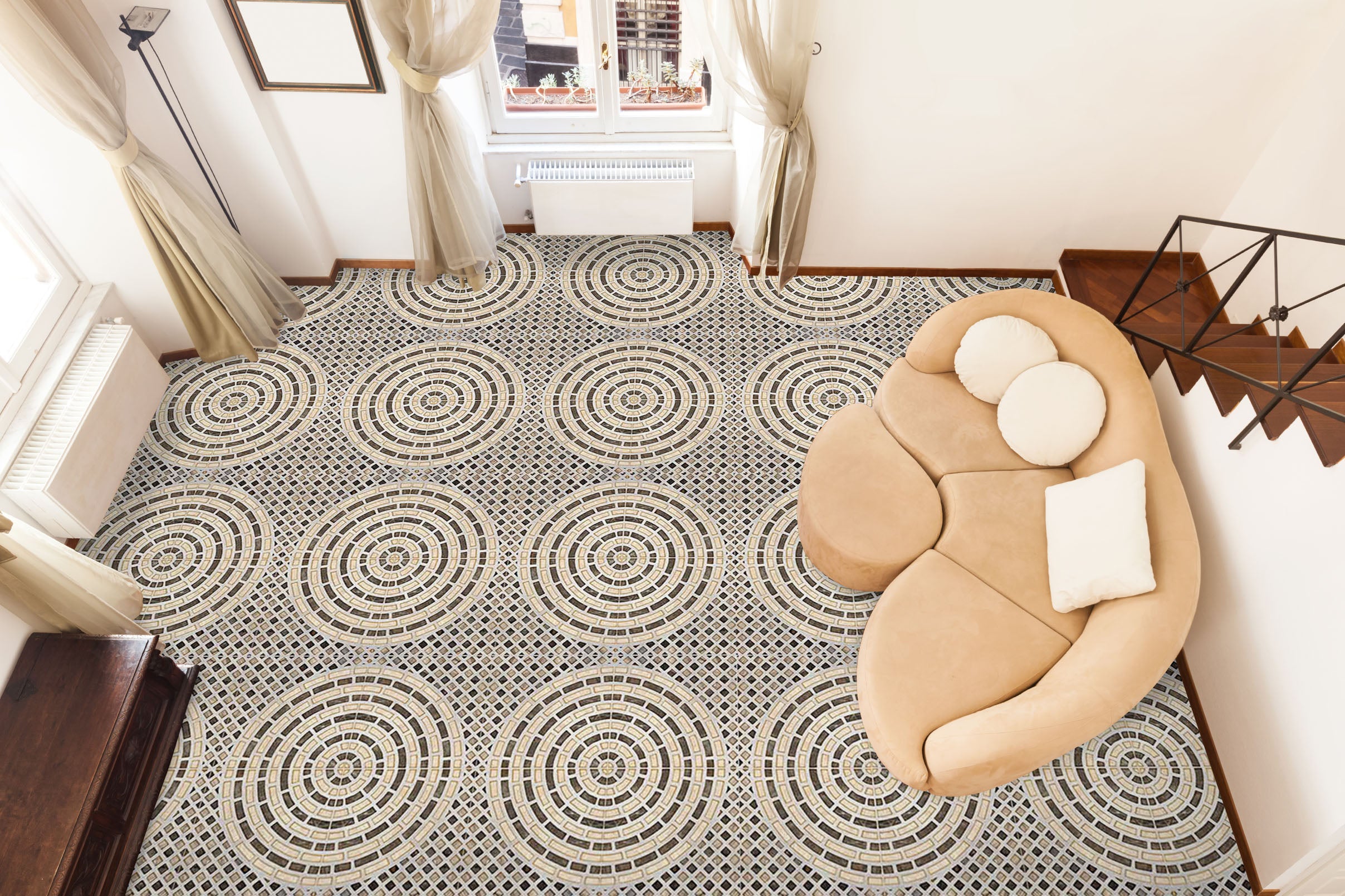 3D Layers Of Circles 850 Floor Mural Wallpaper Murals Rug & Mat Print Epoxy waterproof bath floor