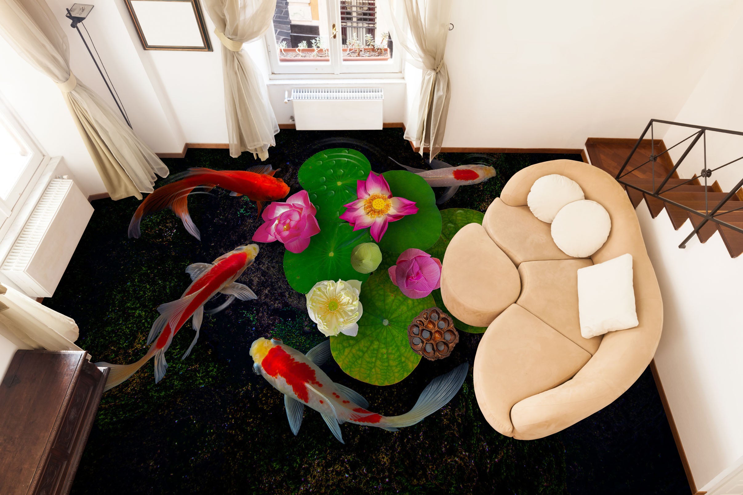 3D Tender Yellow Flowers 465 Floor Mural Wallpaper Murals Rug & Mat Print Epoxy waterproof bath floor