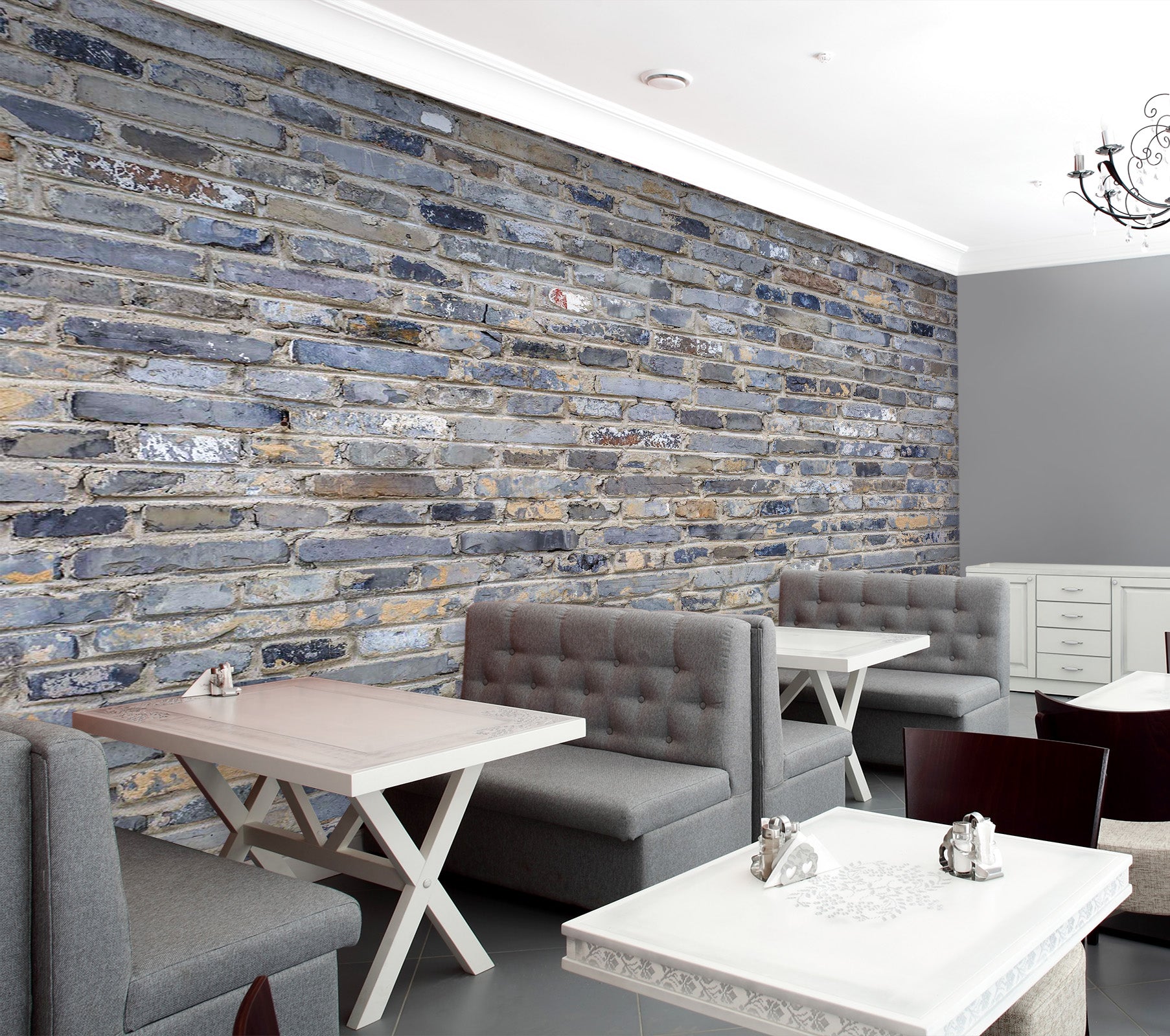 3D Grey Bricks 1420 Wall Murals
