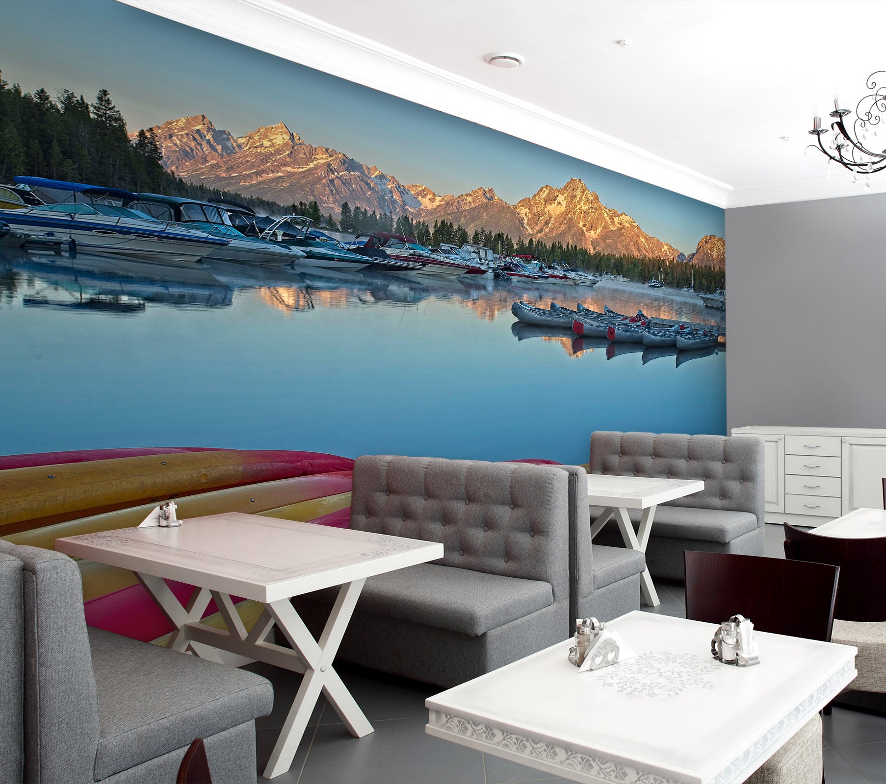 3D Shanshui Villa 127 Kathy Barefield Wall Mural Wall Murals