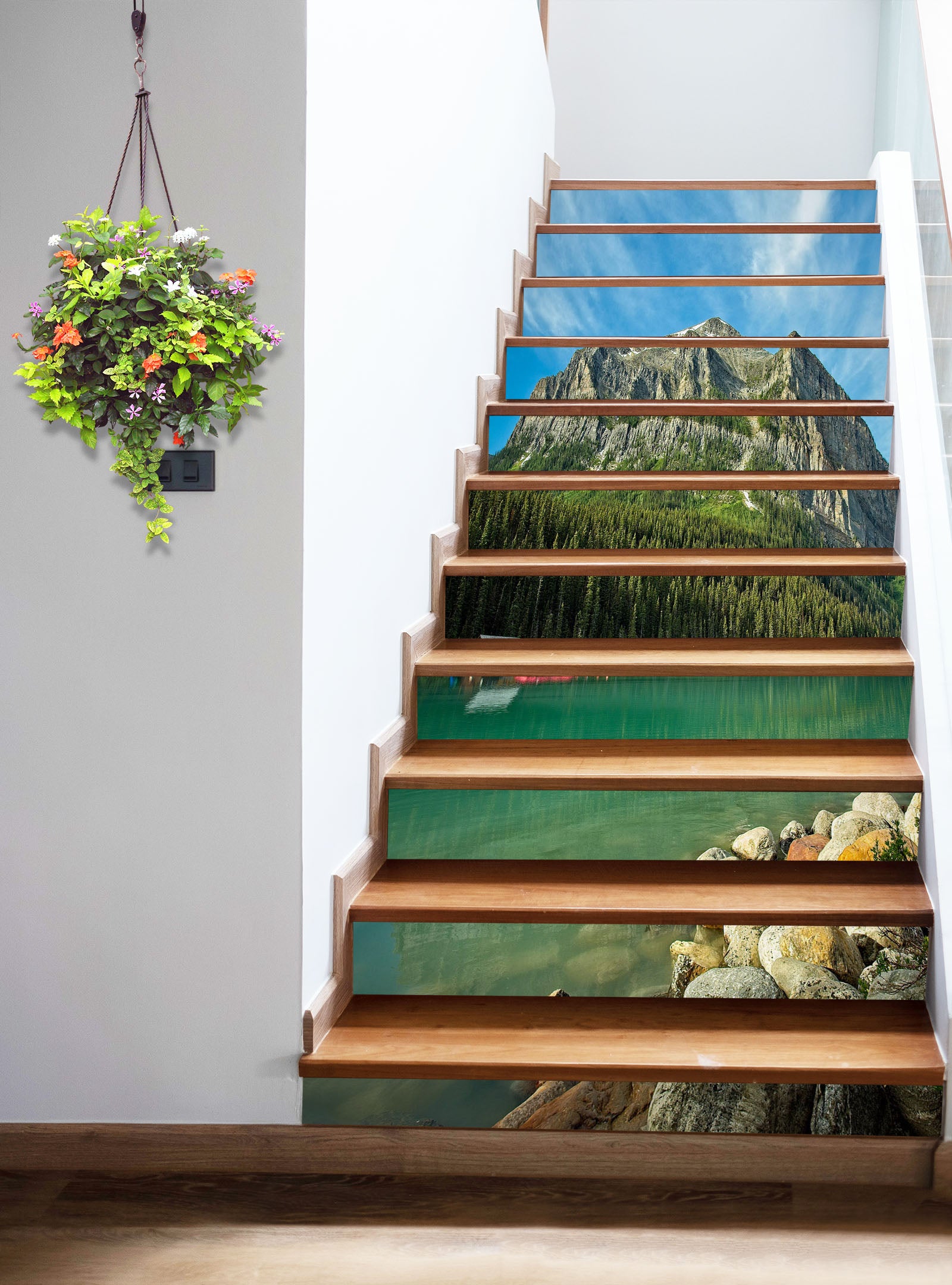 3D Lake Grass Mountain 98222 Kathy Barefield Stair Risers