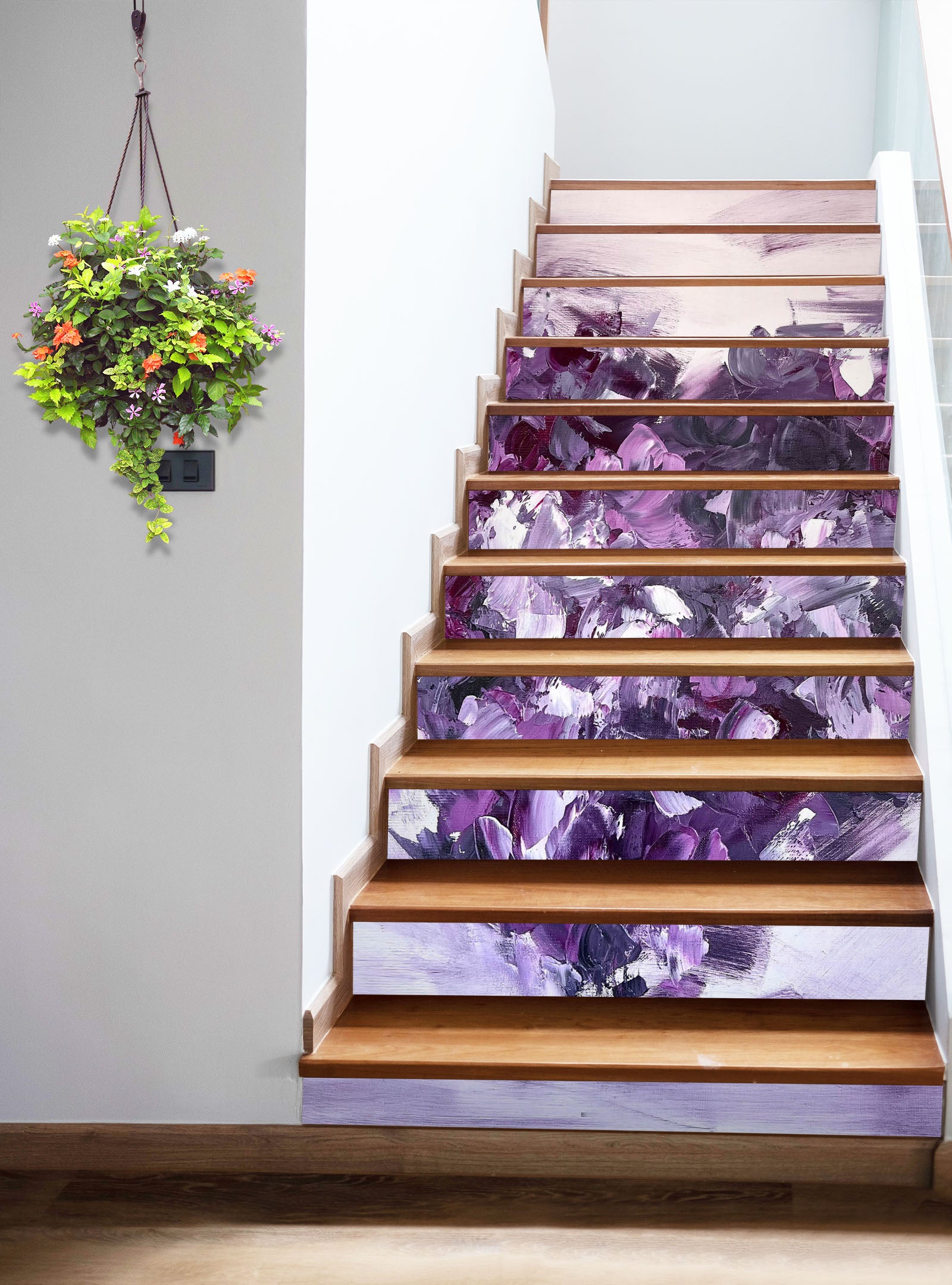 3D Purple Heart 3927 Skromova Marina Stair Risers