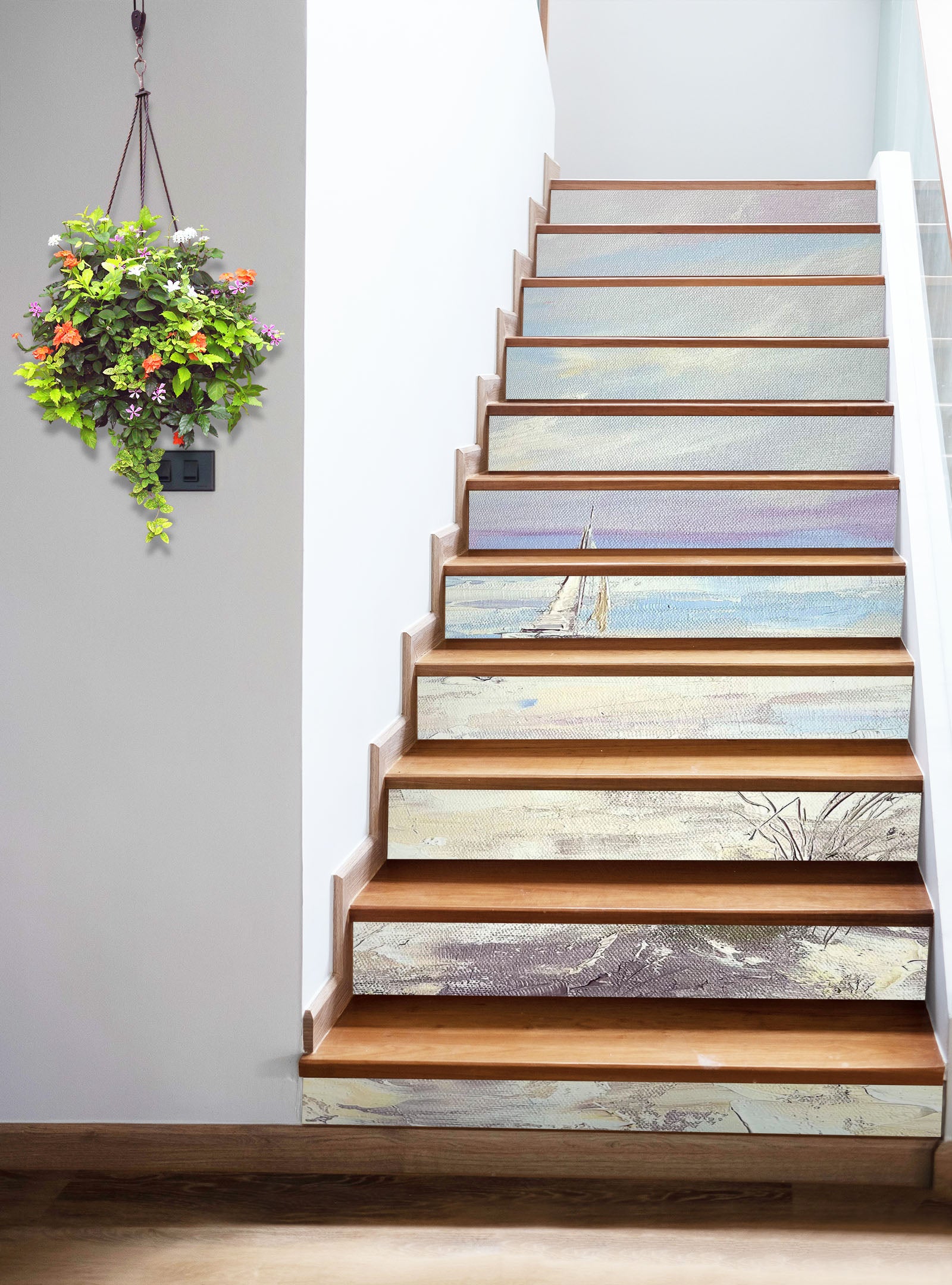 3D Beach Boat 3919 Skromova Marina Stair Risers