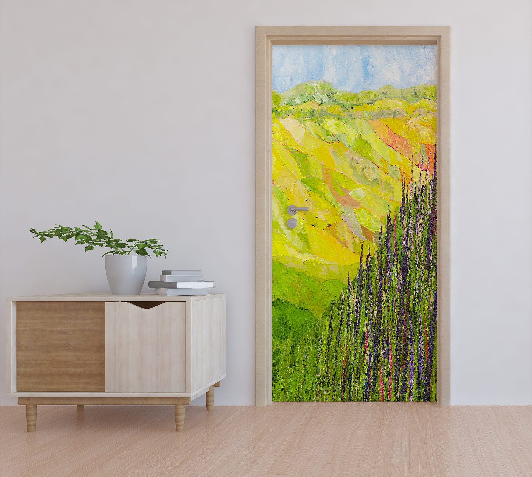 3D Lawn Hillside Trees 9356 Allan P. Friedlander Door Mural