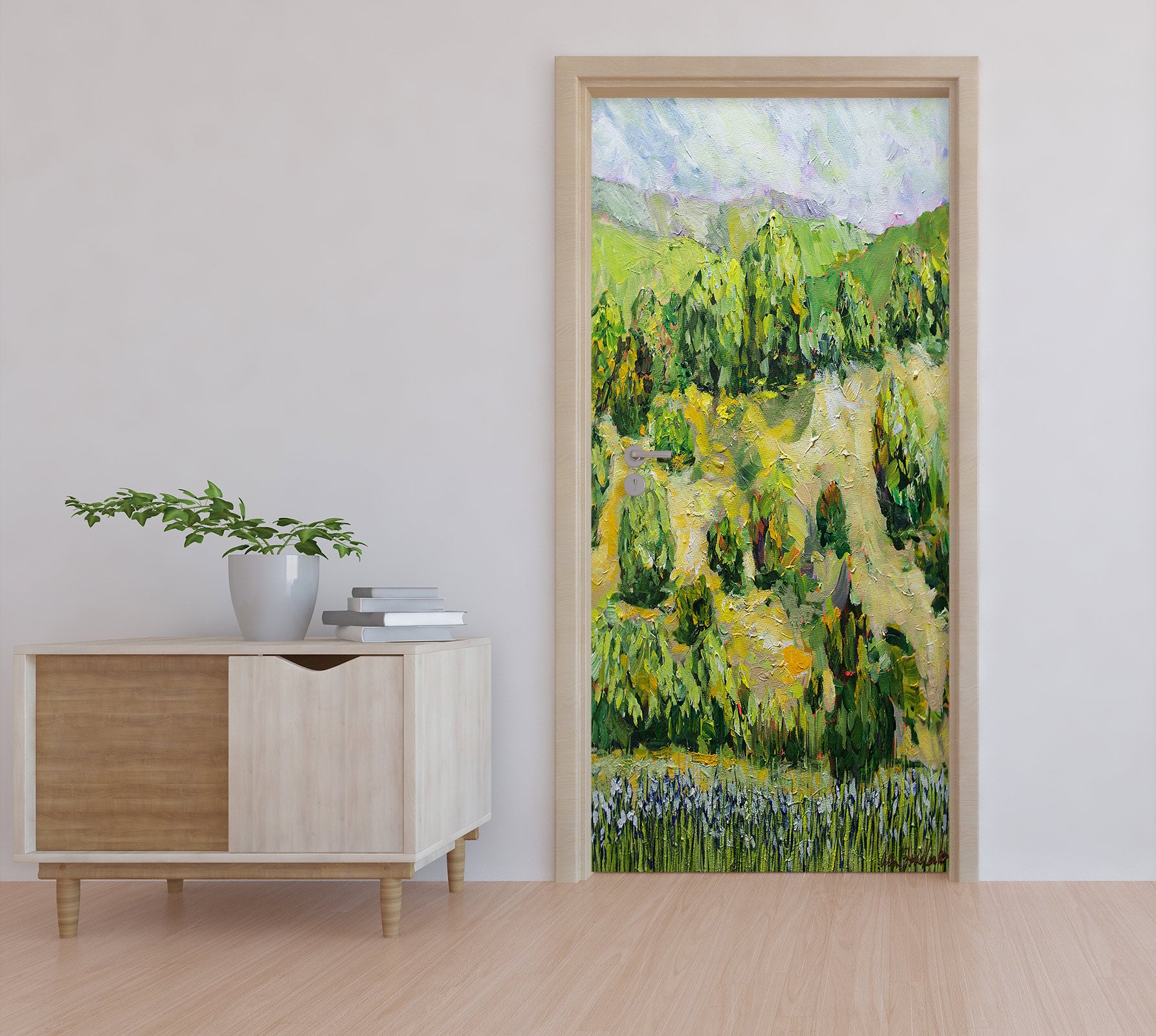 3D Hillside Lawn Forest 93194 Allan P. Friedlander Door Mural