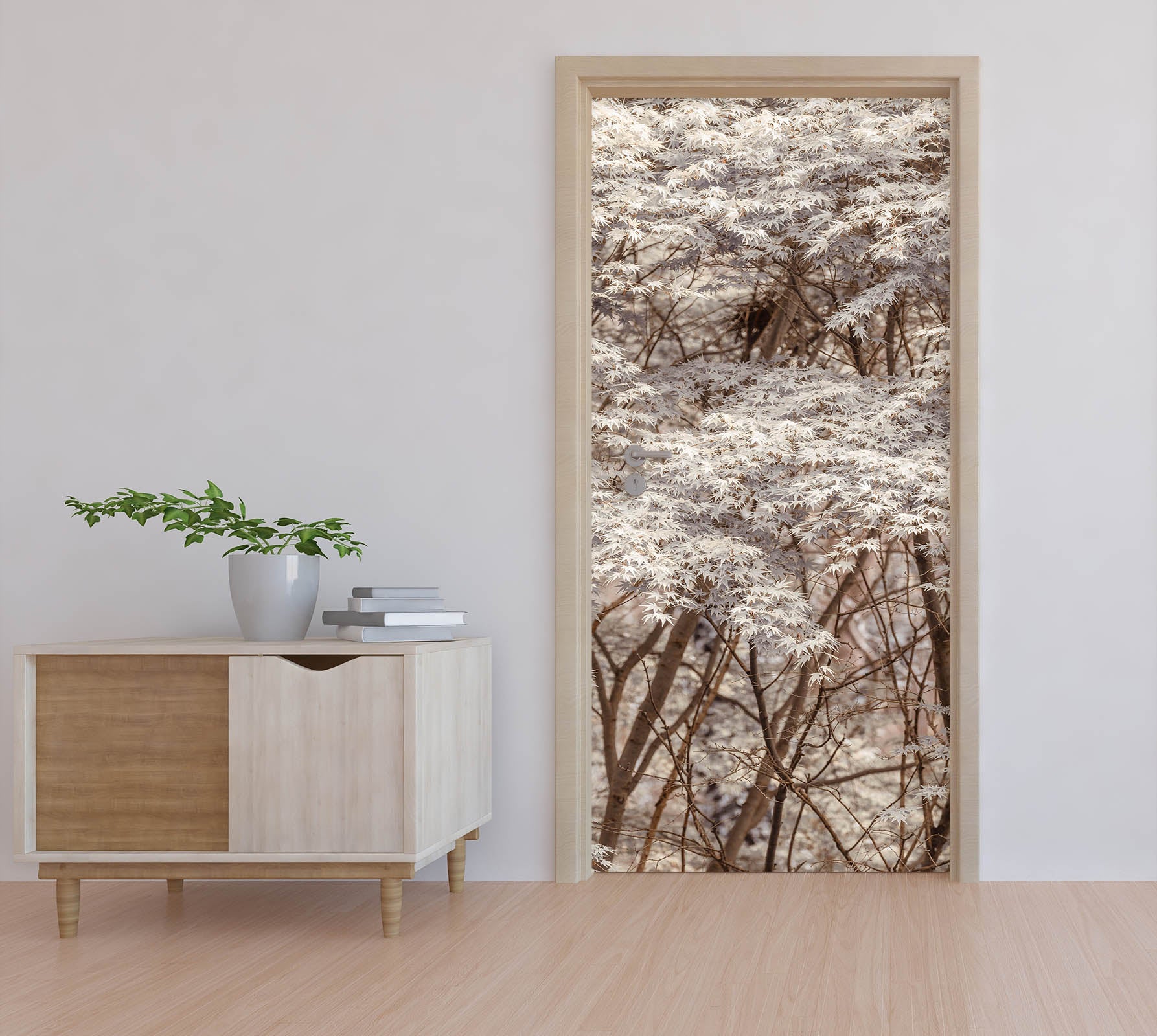 3D Maple Leaves 5164 Assaf Frank Door Mural