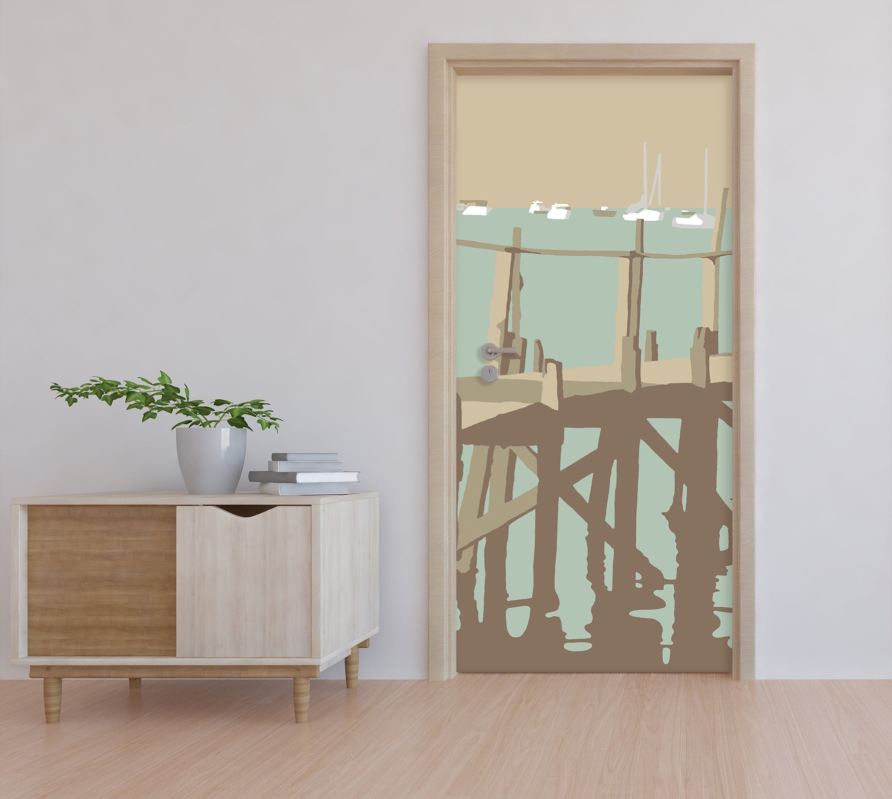 3D Wooden Bridge 9263 Steve Read Door Mural