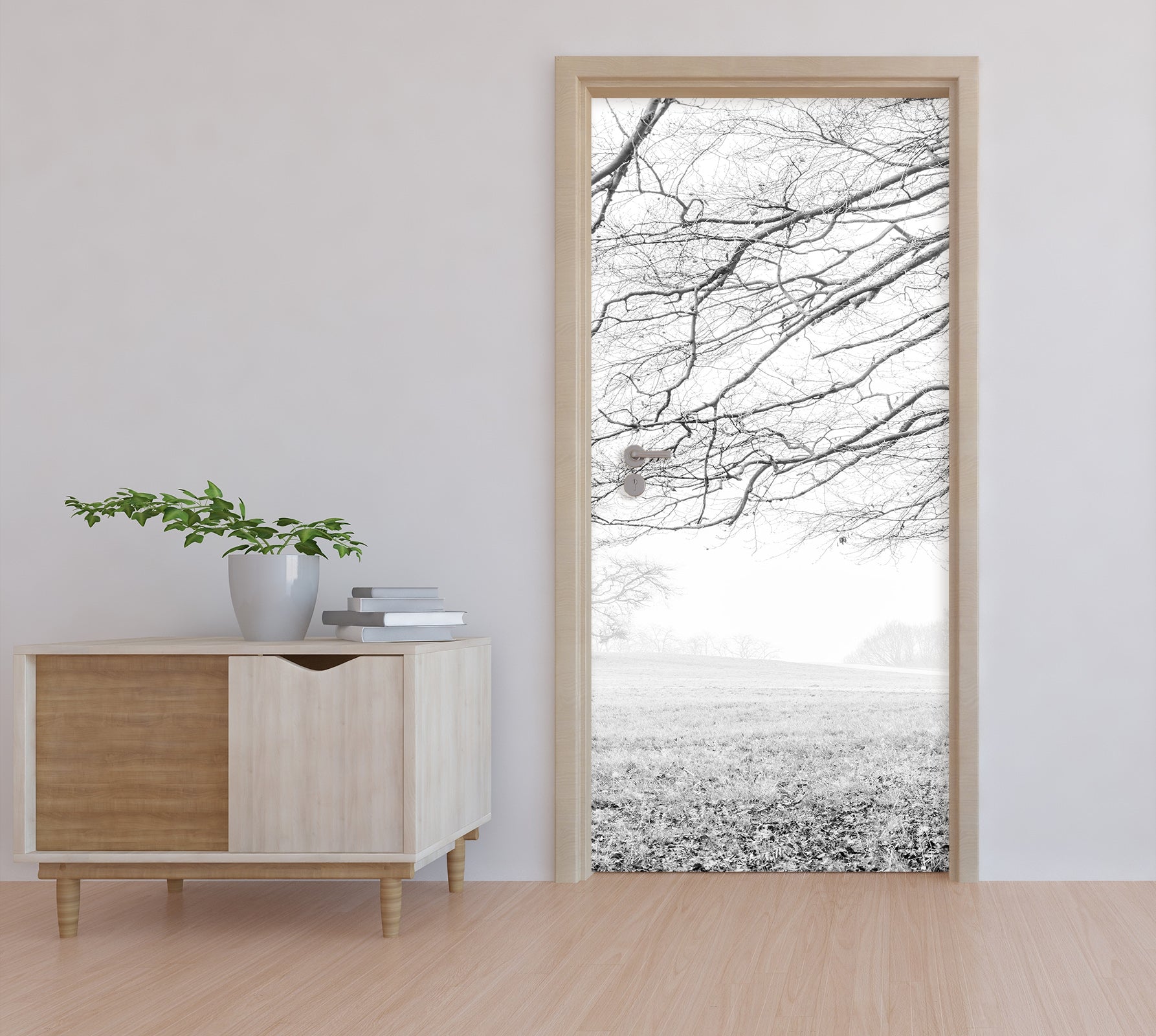 3D Lawn Branches 106201 Assaf Frank Door Mural