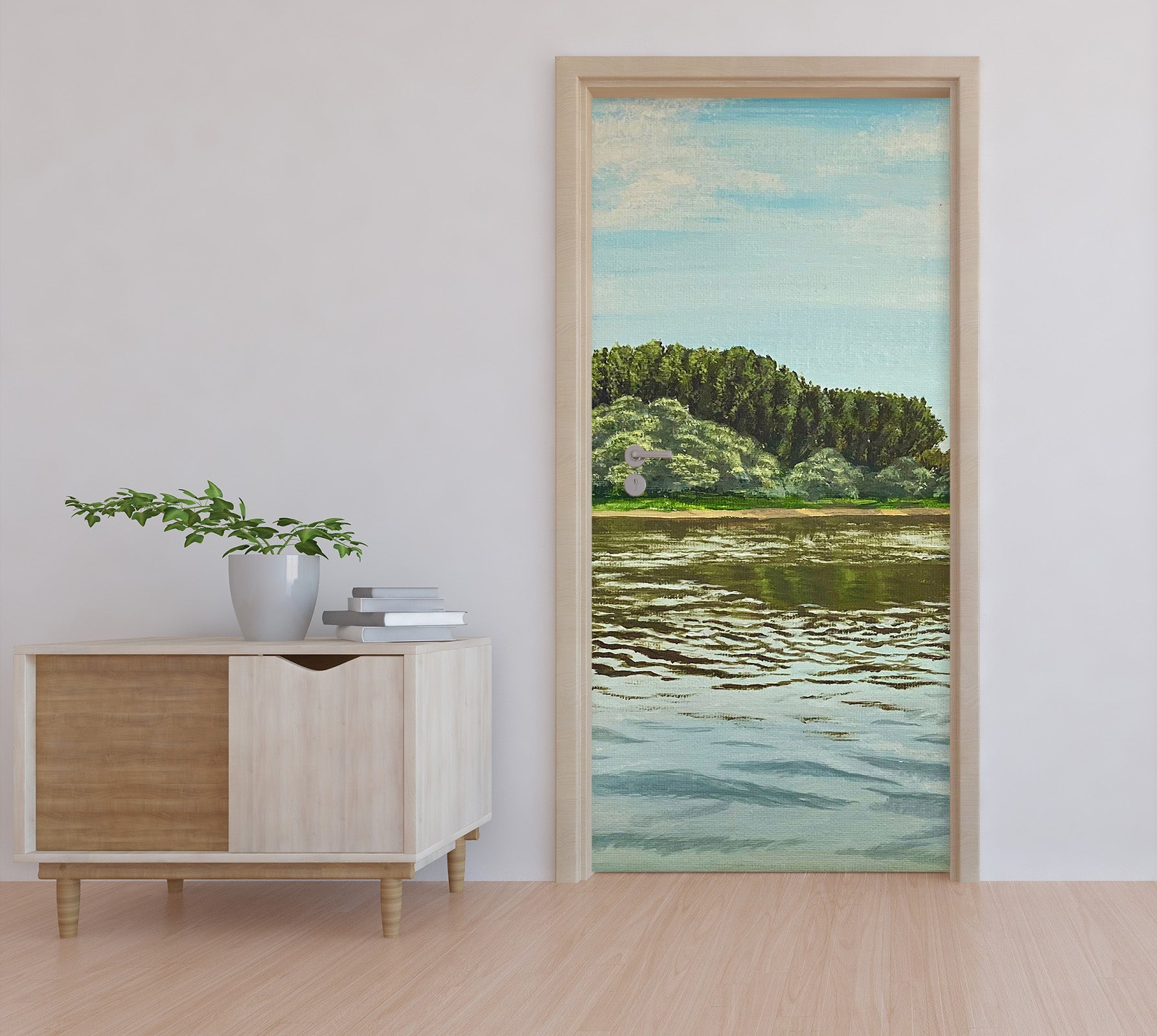 3D Lake Woods 9433 Marina Zotova Door Mural
